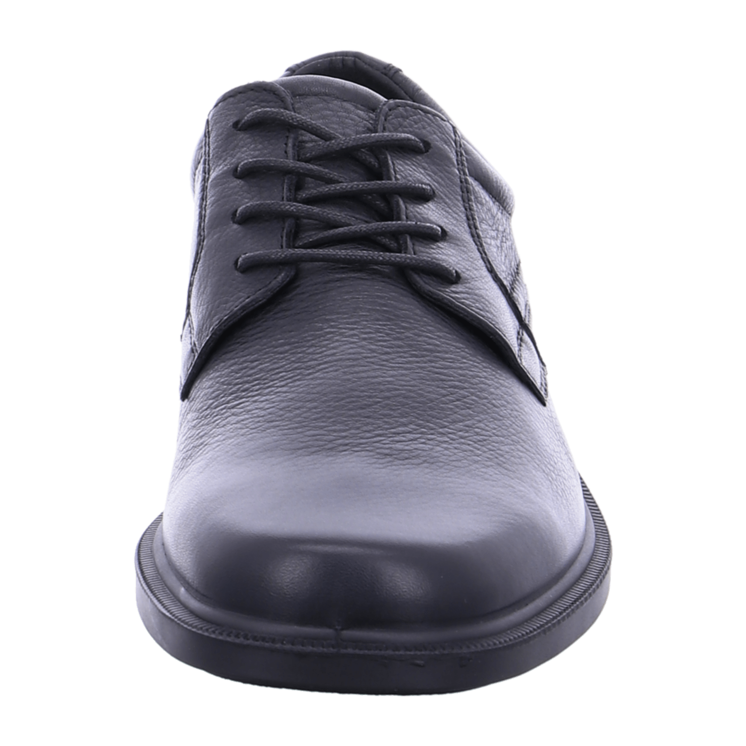 ARA Men's Leather Boat Shoes, Round Toe Lace-Up Derbies in Black