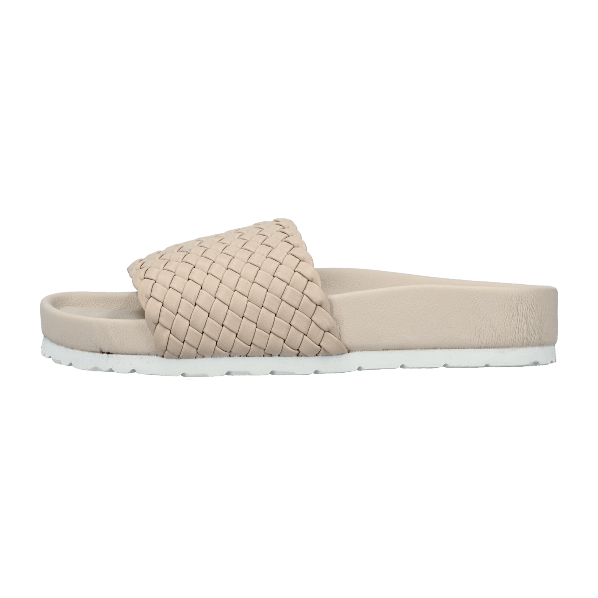 Rieker Beige Woven Slip-On Sandals for Women Lightweight Flexible Sole