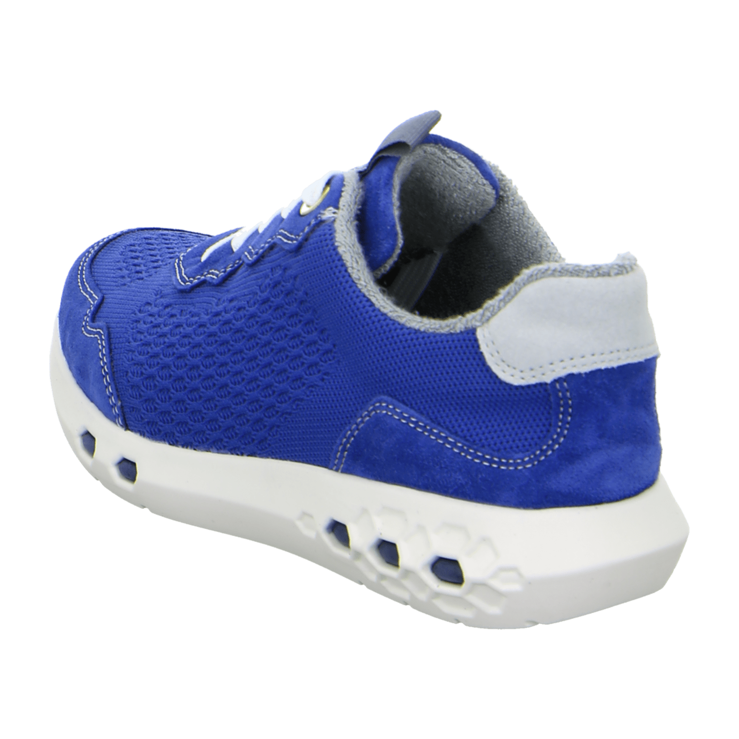 ARA Jumper Energystep Lace-Up Low-Top Sneakers for Women in Blue Mesh