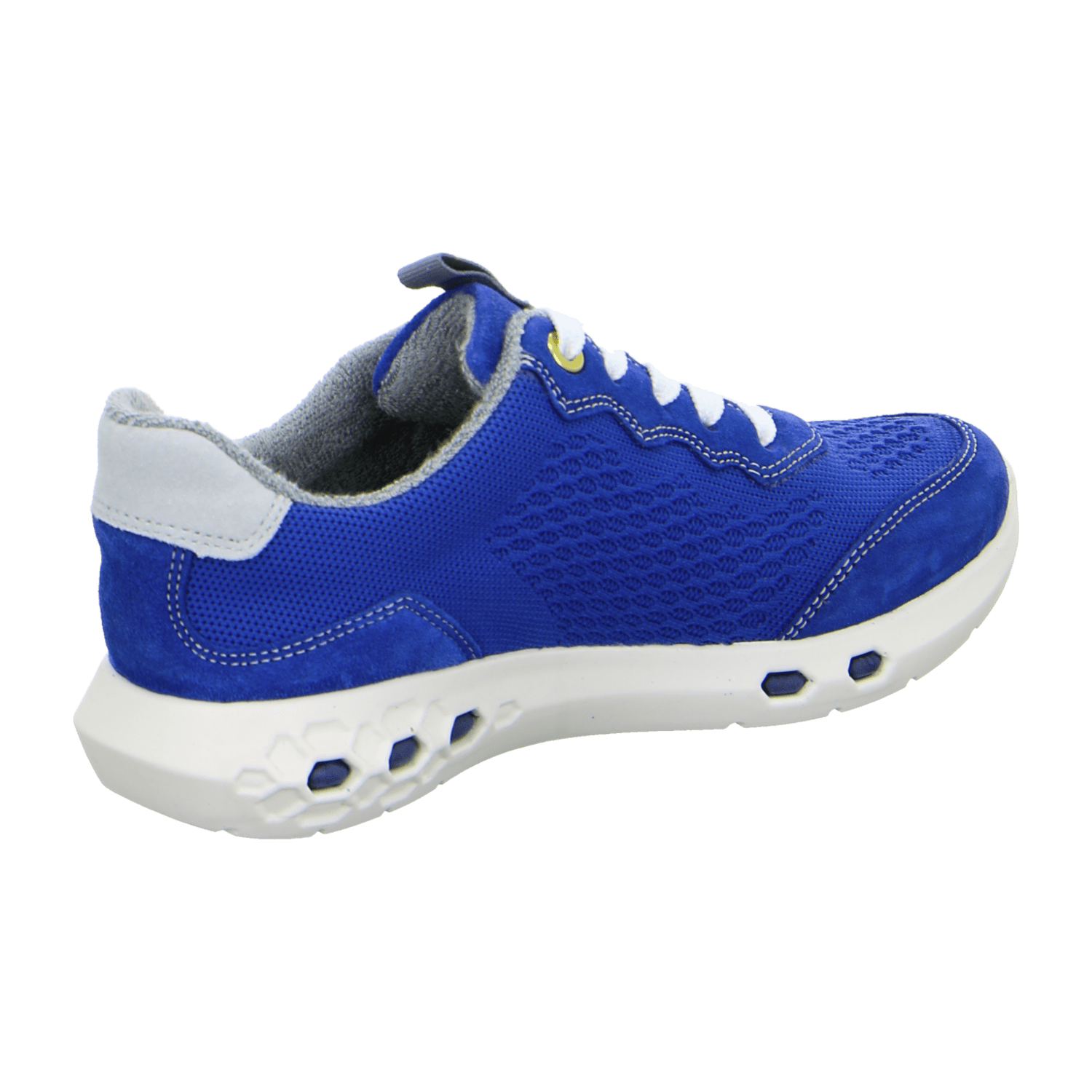 ARA Jumper Energystep Lace-Up Low-Top Sneakers for Women in Blue Mesh