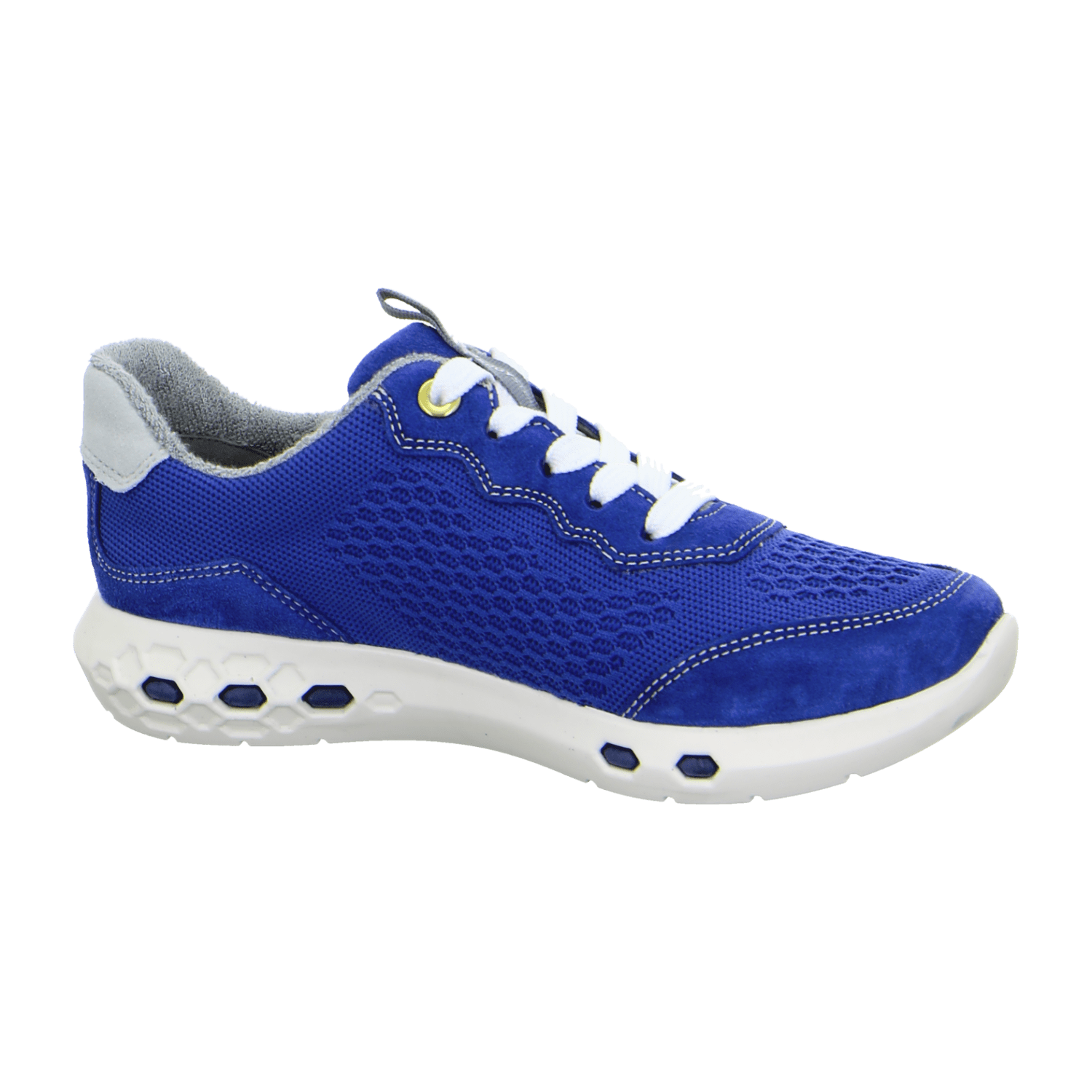 ARA Jumper Energystep Lace-Up Low-Top Sneakers for Women in Blue Mesh