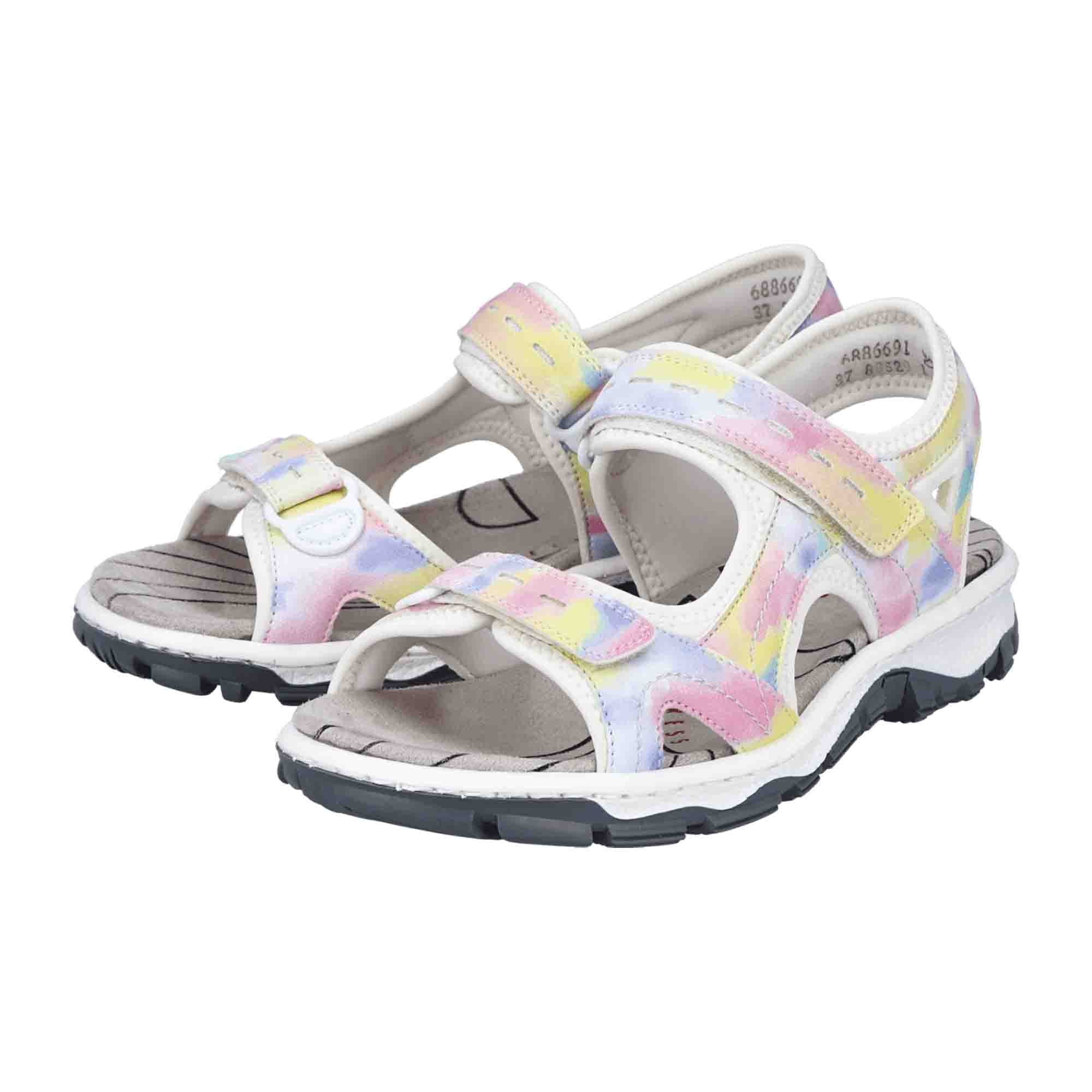 Rieker FSK Women's Colorful Sandals with Velcro Closure for Spring/Summer