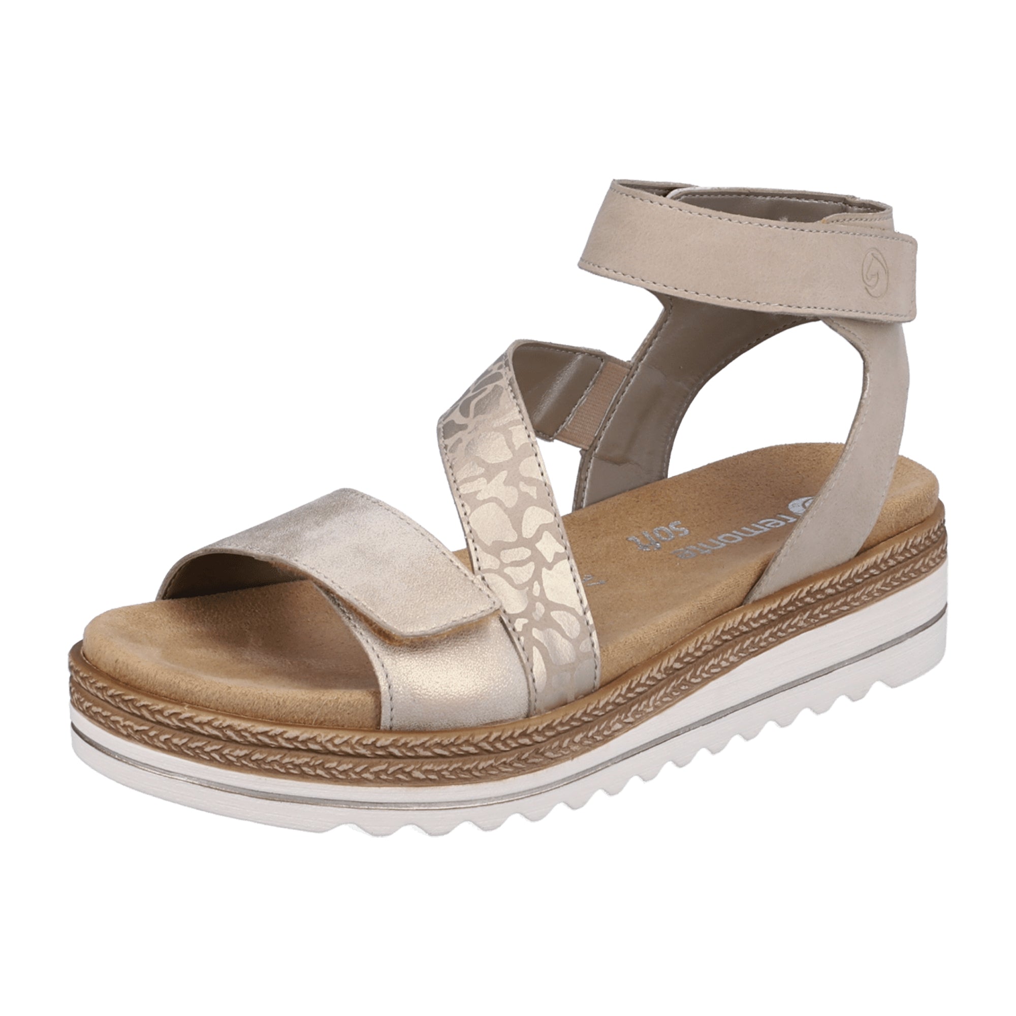 Beige Remonte Women's Sandals for Spring and Summer