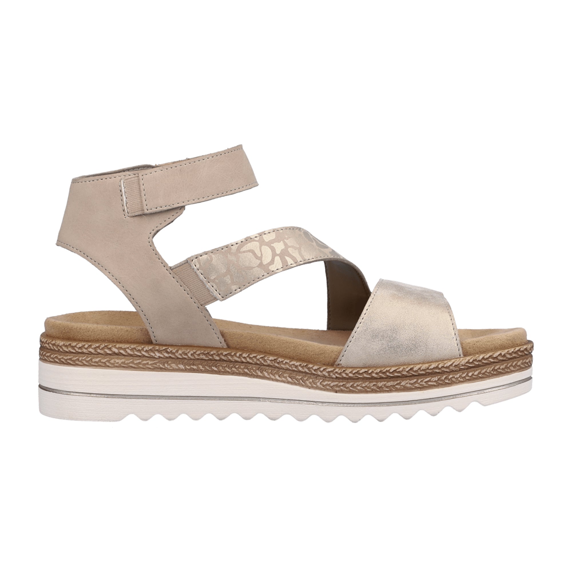 Beige Remonte Women's Sandals for Spring and Summer