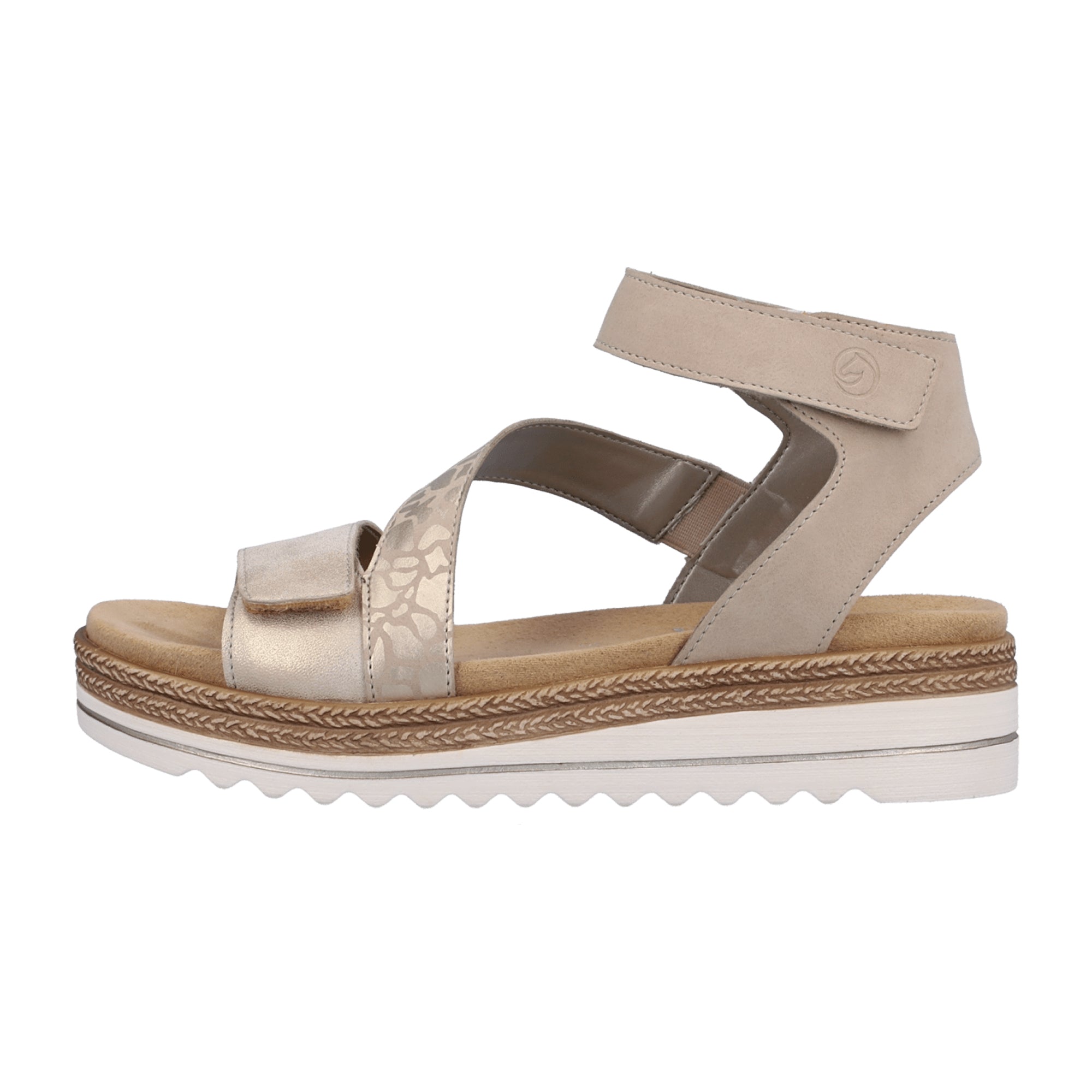 Beige Remonte Women's Sandals for Spring and Summer
