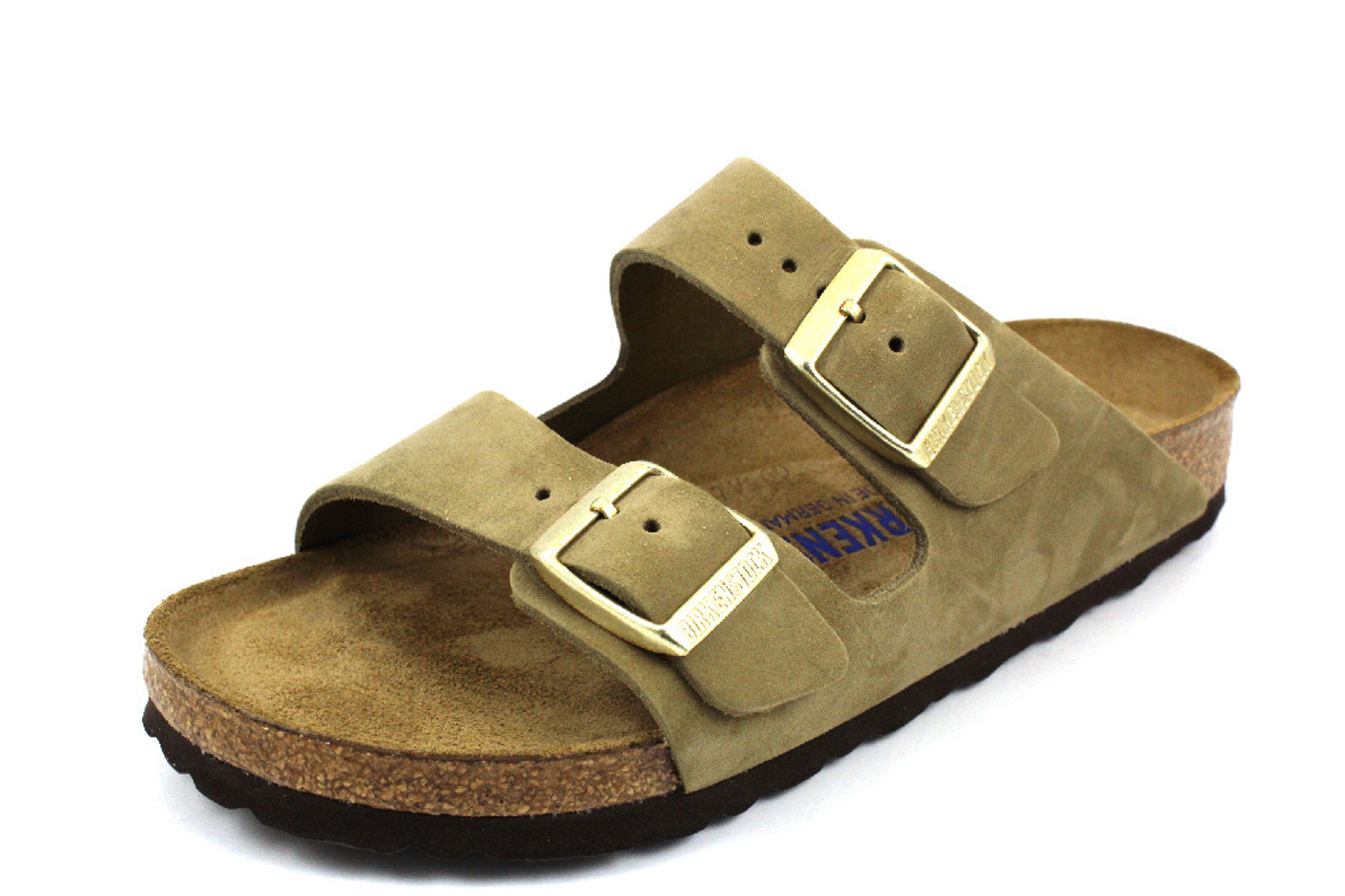 Birkenstock Arizona mule khaki Nubuck leather, leather - Bartel-Shop