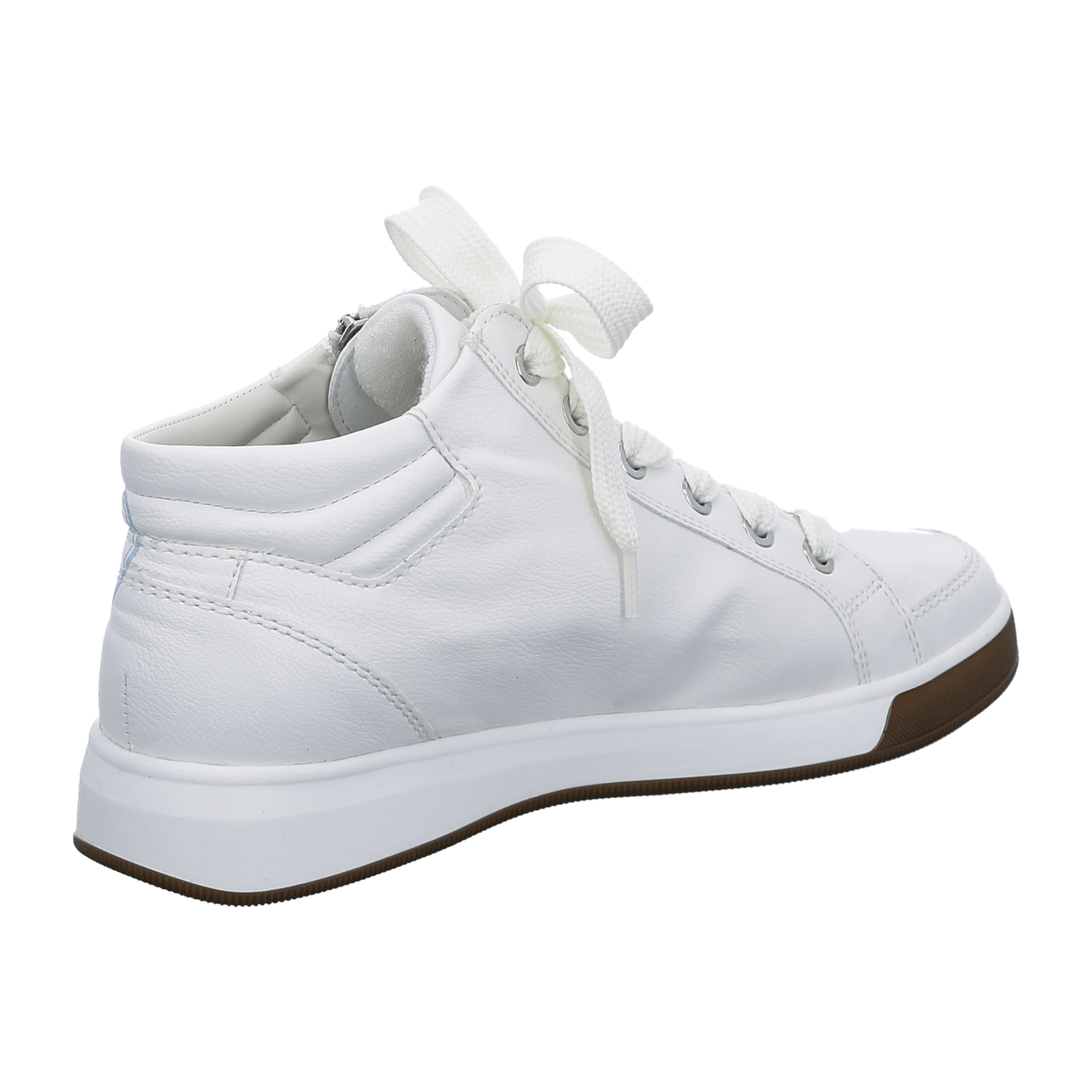 ARA ROM Women's Sneakers in White with Bungee Lace Closure, Synthetic Upper