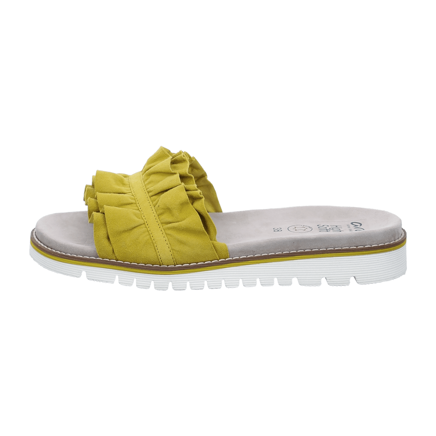 ARA Kent Sport Sandal Sunset for Women in Yellow Suede with Leather Lining