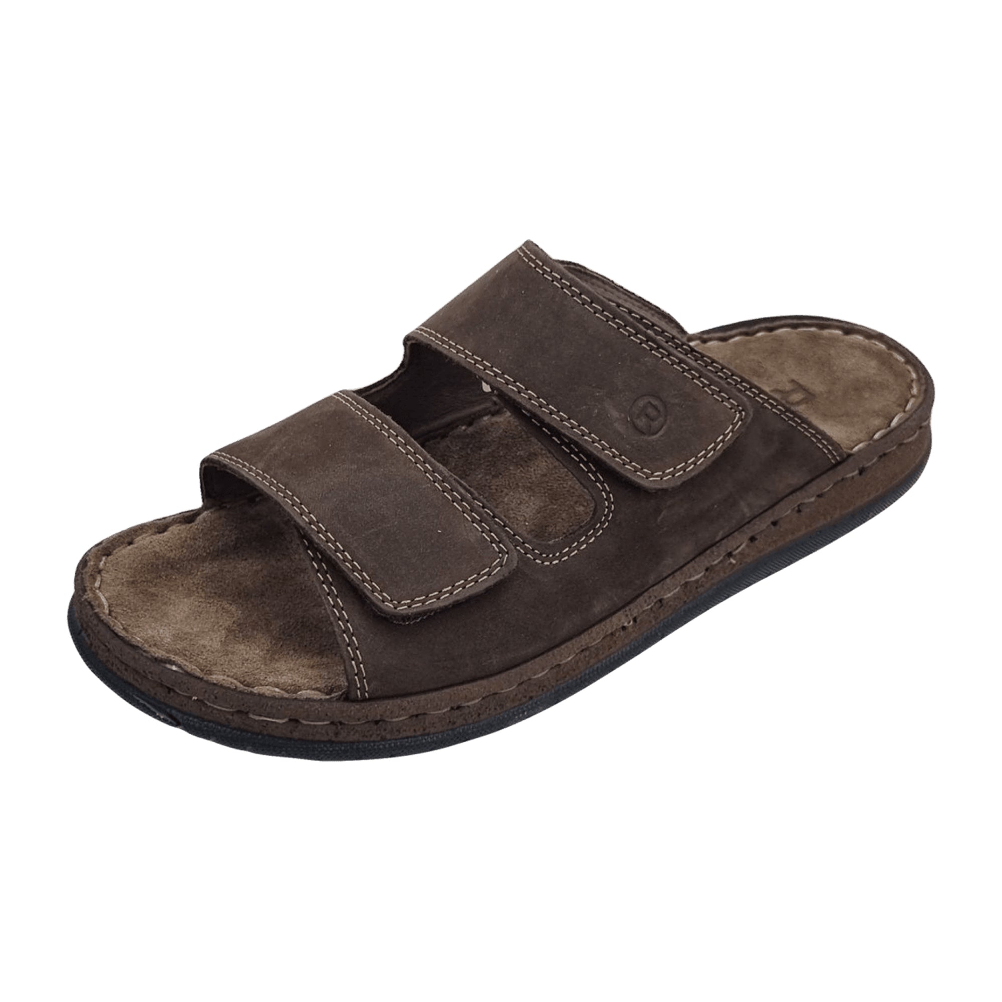 Rohde Men's Brown Nubuck Leather Sandals with Velcro Closure