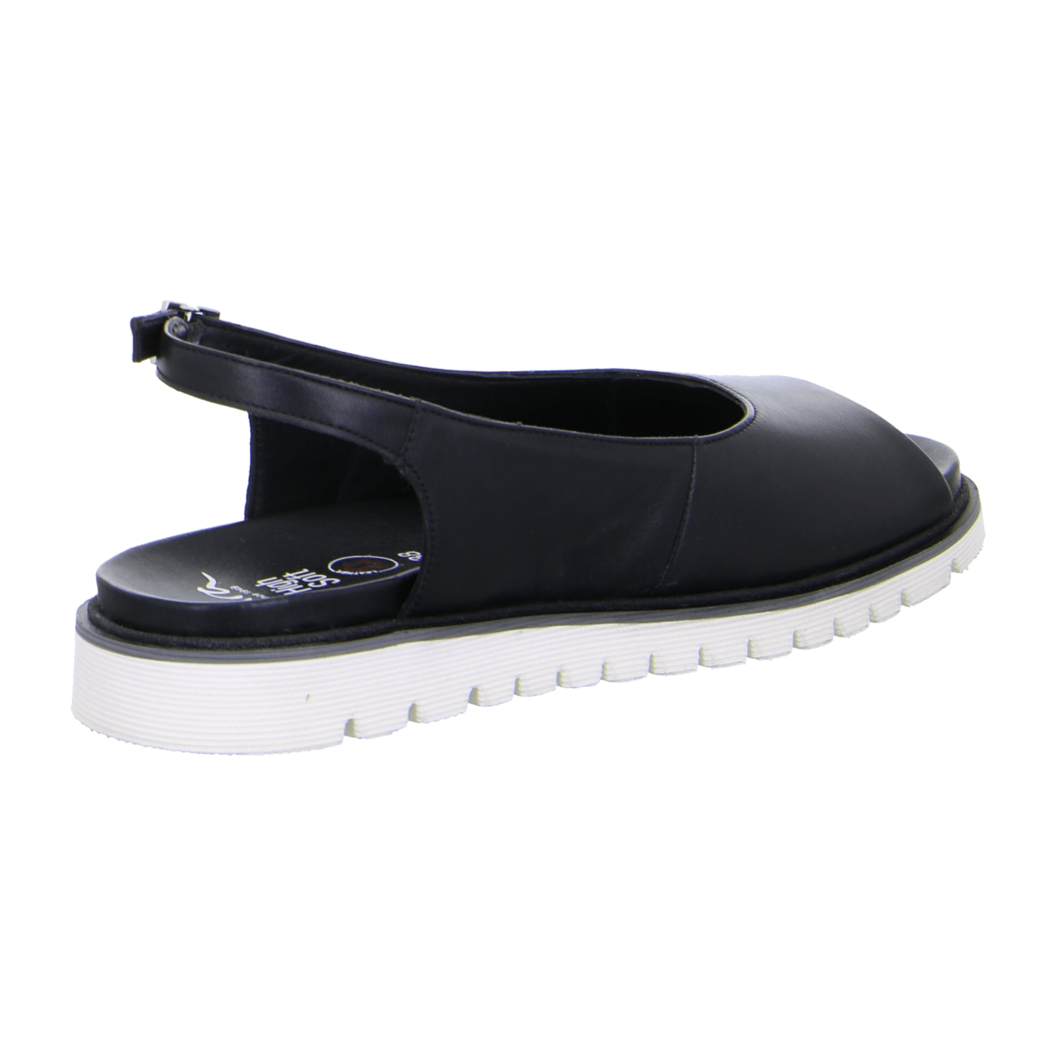 ARA Kent Sport Sandal for Women in Black Smooth Leather with Hook-and-Loop Closure