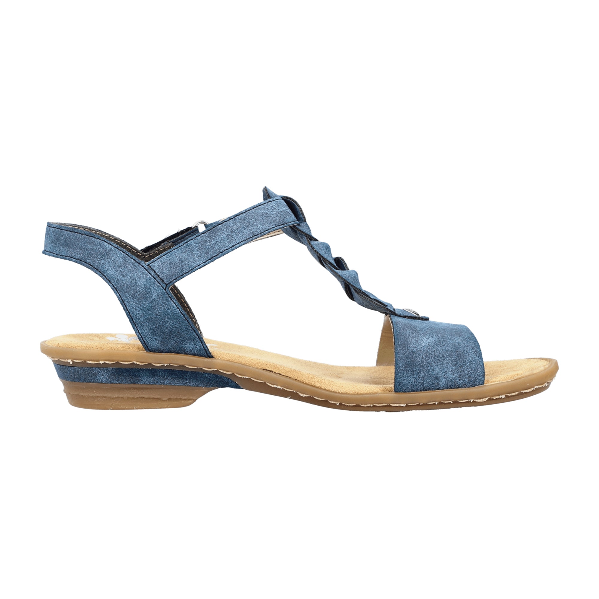 Rieker Comfortable Blue Sandals for Women Spring Summer Fashion