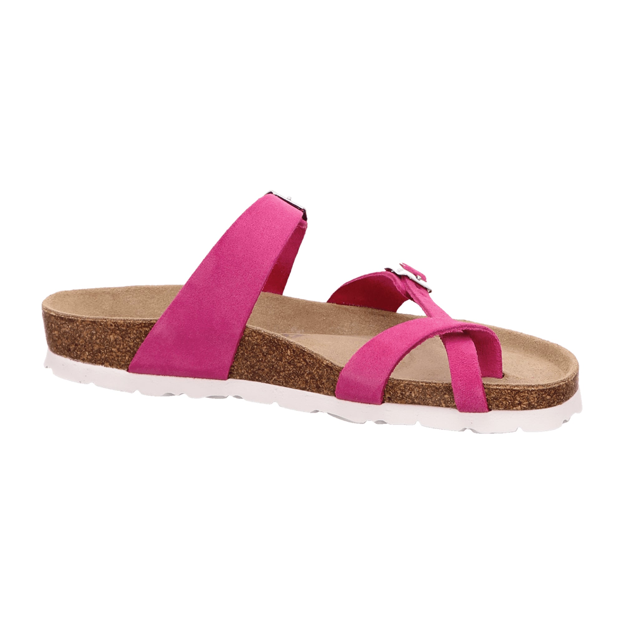 Rohde Pink Women's Sandals Velour Leather Buckle Closure Spring Summer Shoes