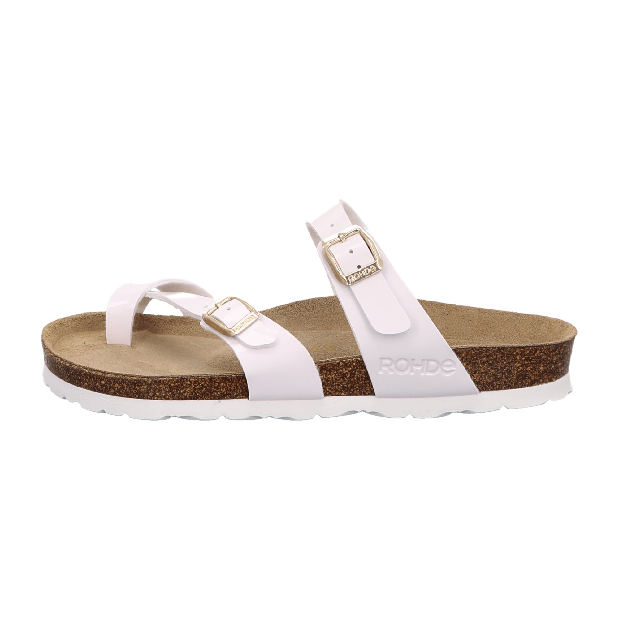 Rohde Women's White Thong Sandals with Synthetic Upper and Textile Lining