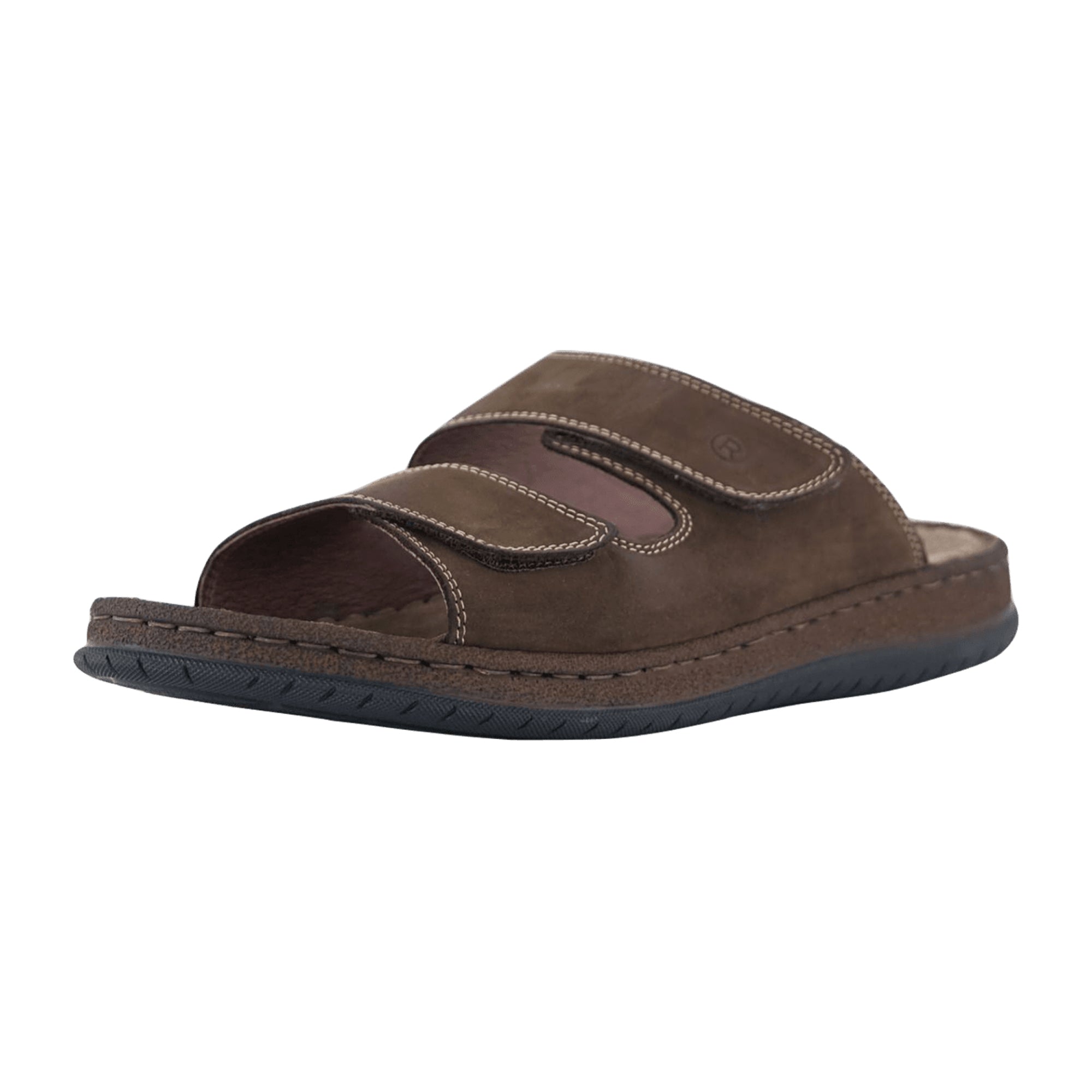 Rohde Bio Men's Brown Suede Sandals with Adjustable Straps and Leather Lining