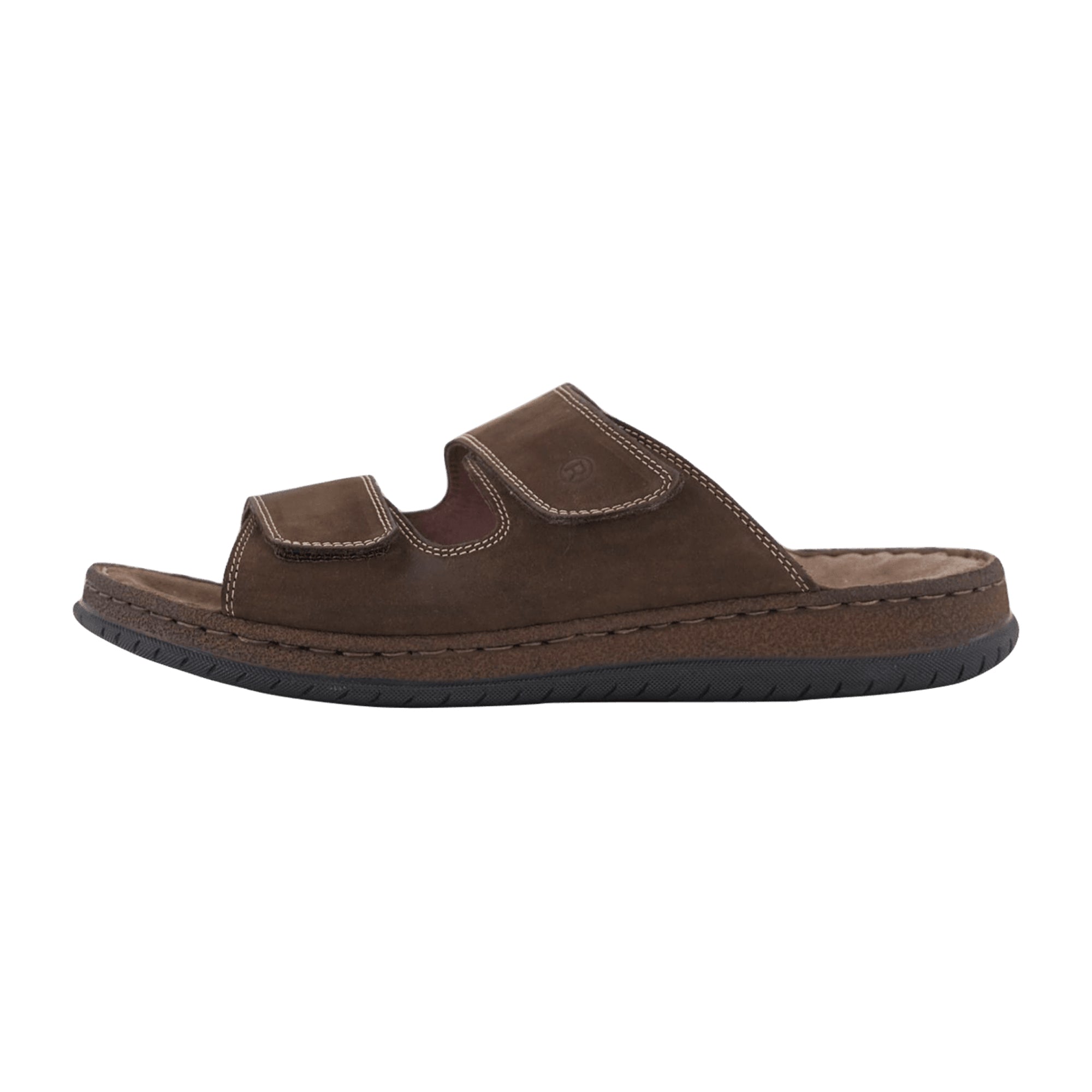 Rohde Bio Men's Brown Suede Sandals with Adjustable Straps and Leather Lining