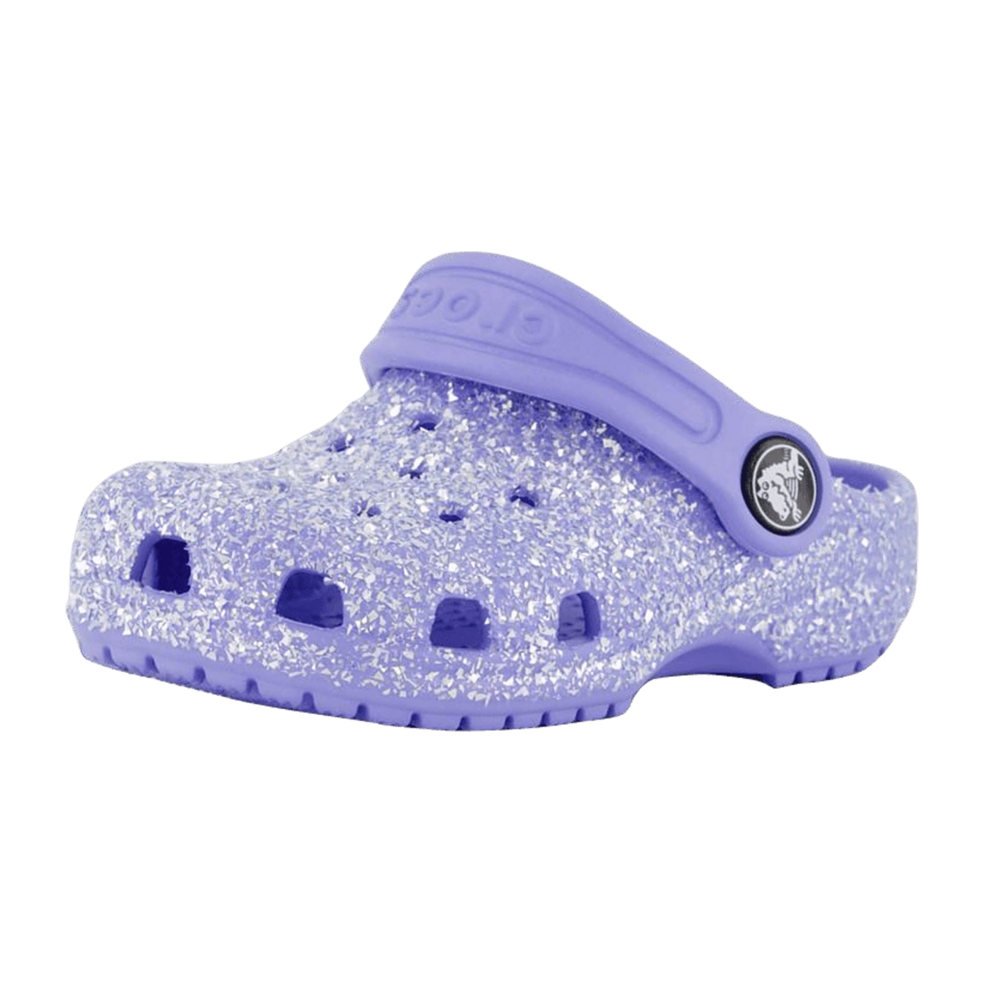 Crocs Classic Glitter Clog for Kids - Sparkling Purple Comfort Footwear
