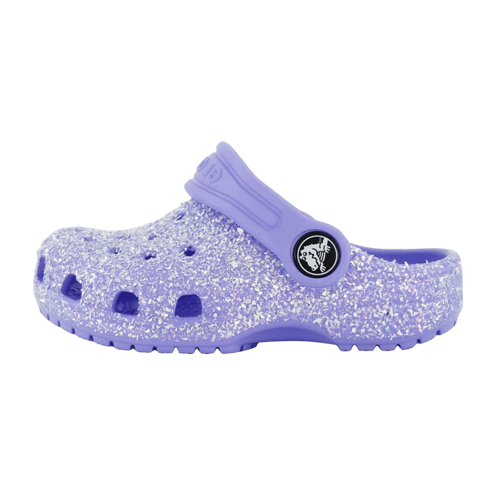 Crocs Classic Glitter Clog for Kids - Sparkling Purple Comfort Footwear
