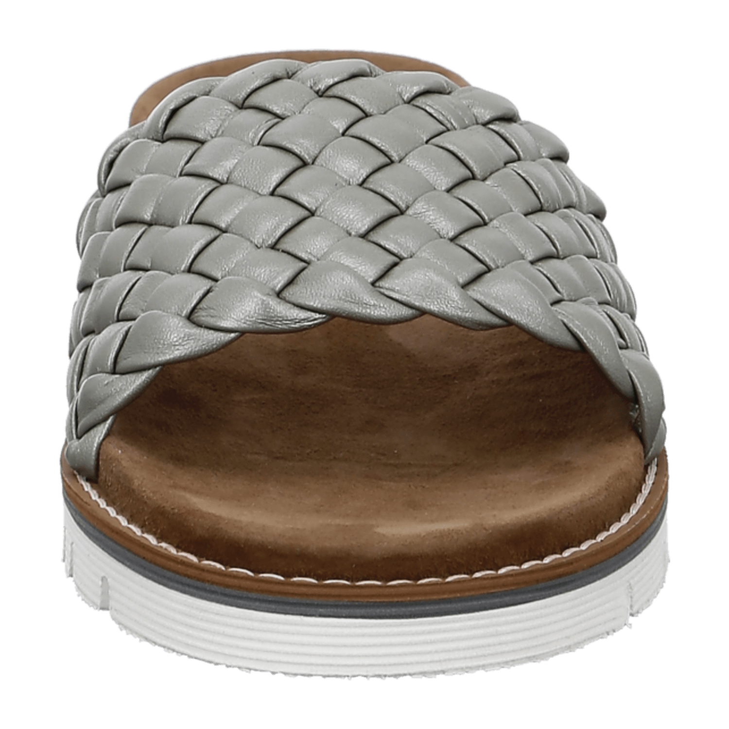 ARA Kent Sport Sandals for Women in Grey Smooth Leather with Hook-and-Loop Fastening