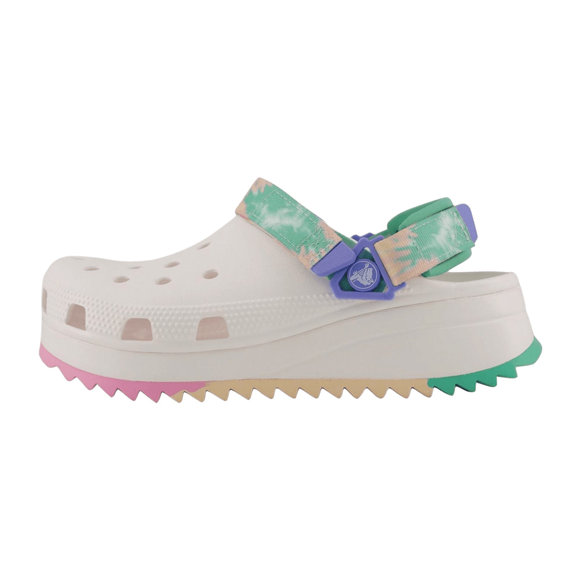 Crocs Classic Hiker Ombre Kids' Clog - Stylish White Gradient, Lightweight Footwear