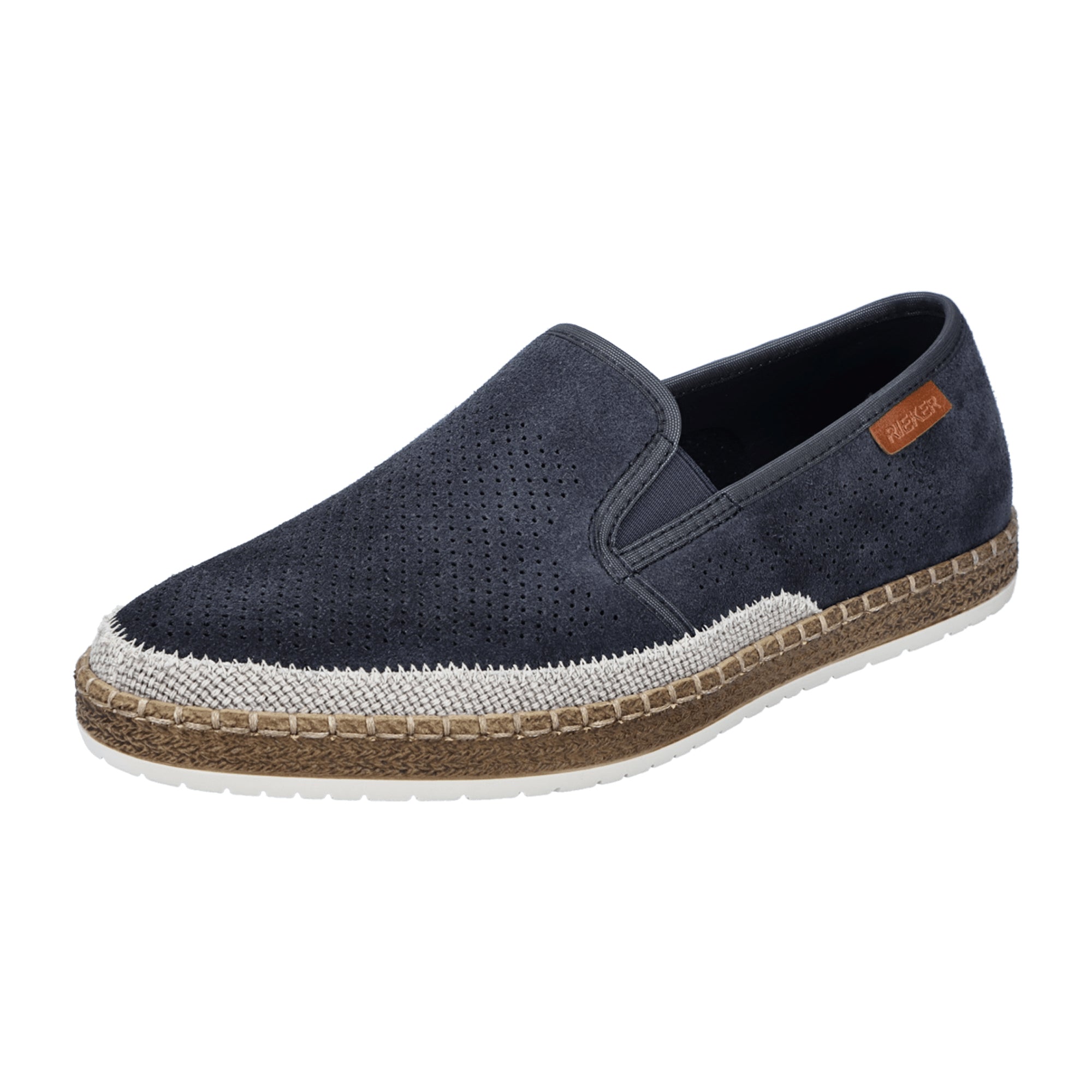 Rieker Classic Blue Slip-On Loafers for Men