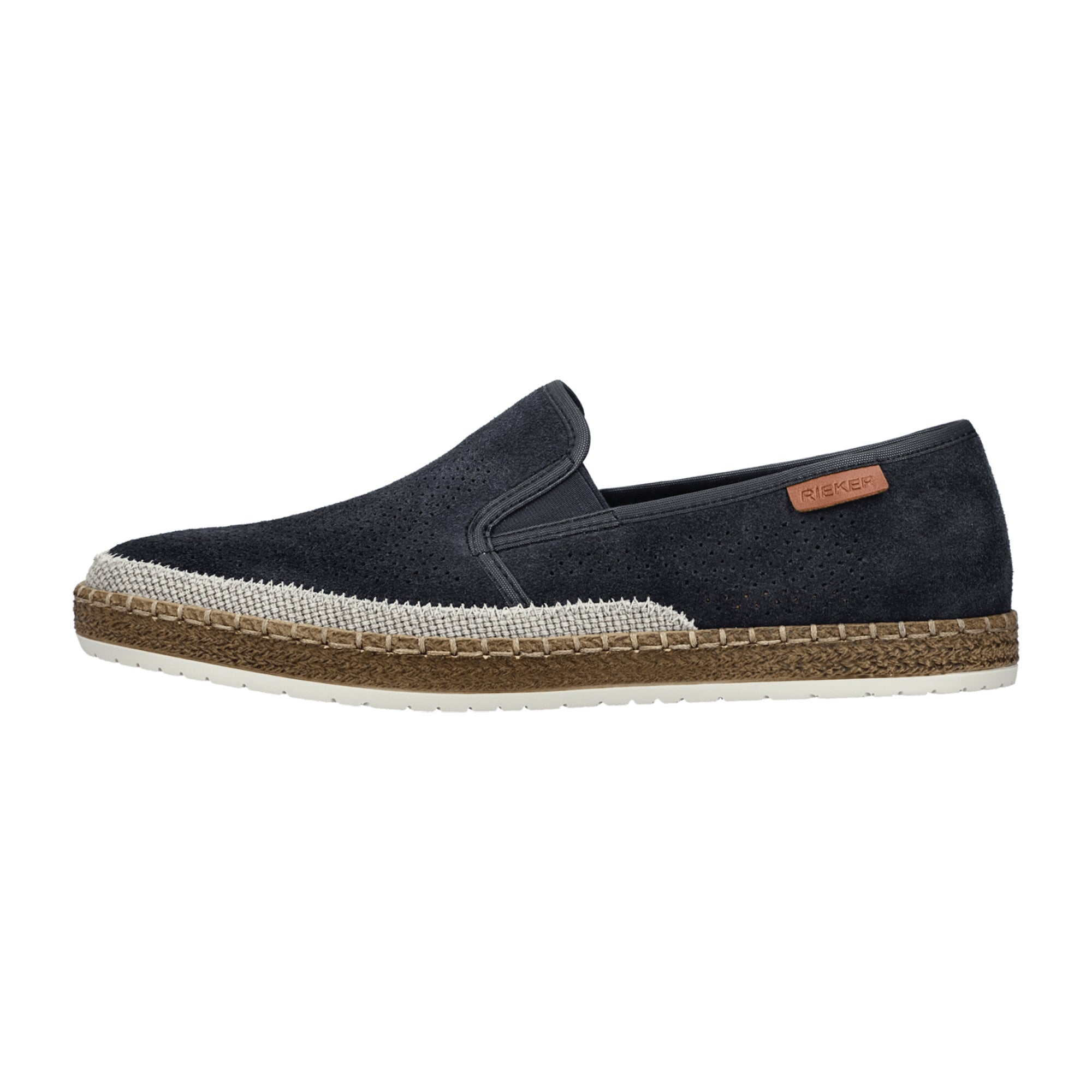 Rieker Classic Blue Slip-On Loafers for Men