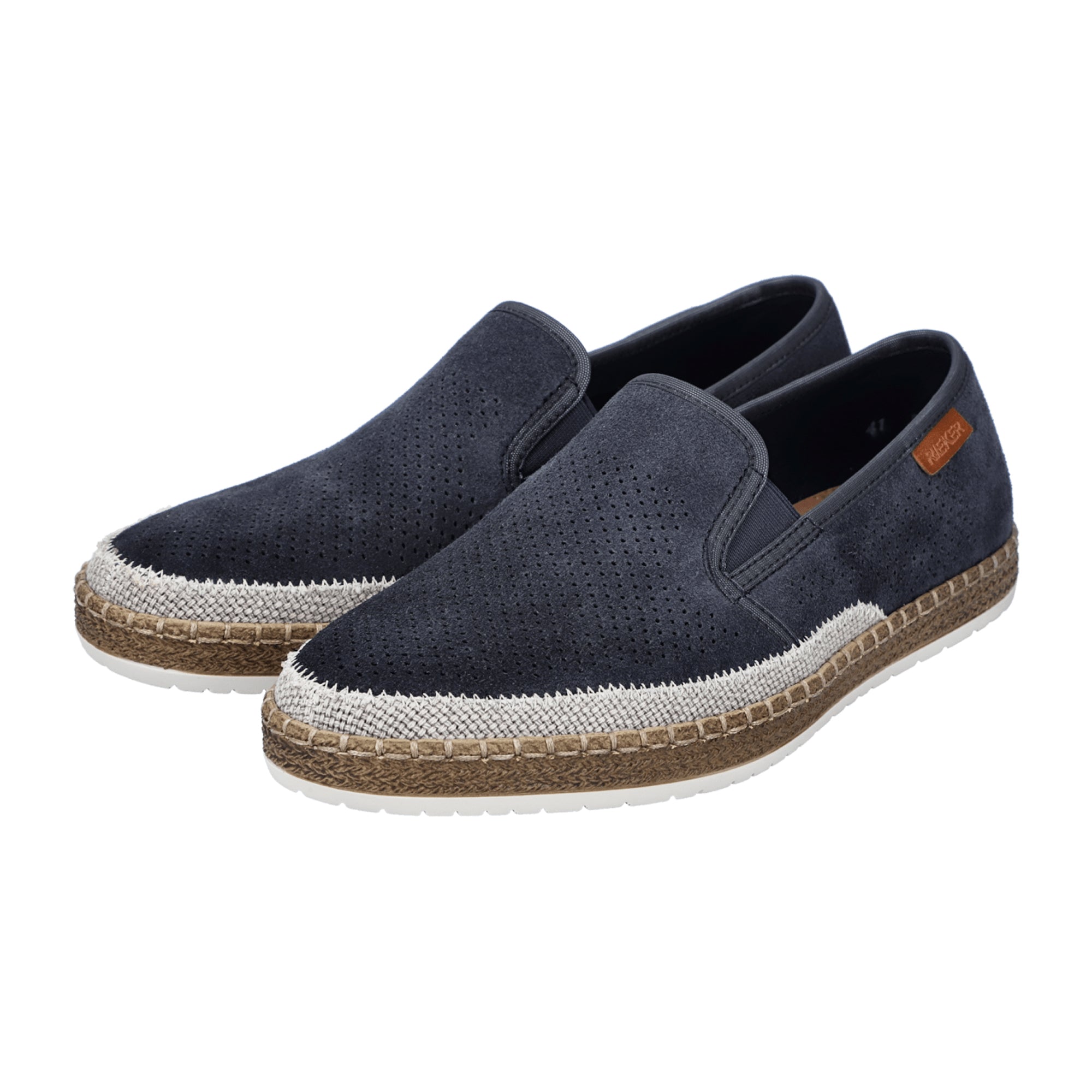 Rieker Classic Blue Slip-On Loafers for Men
