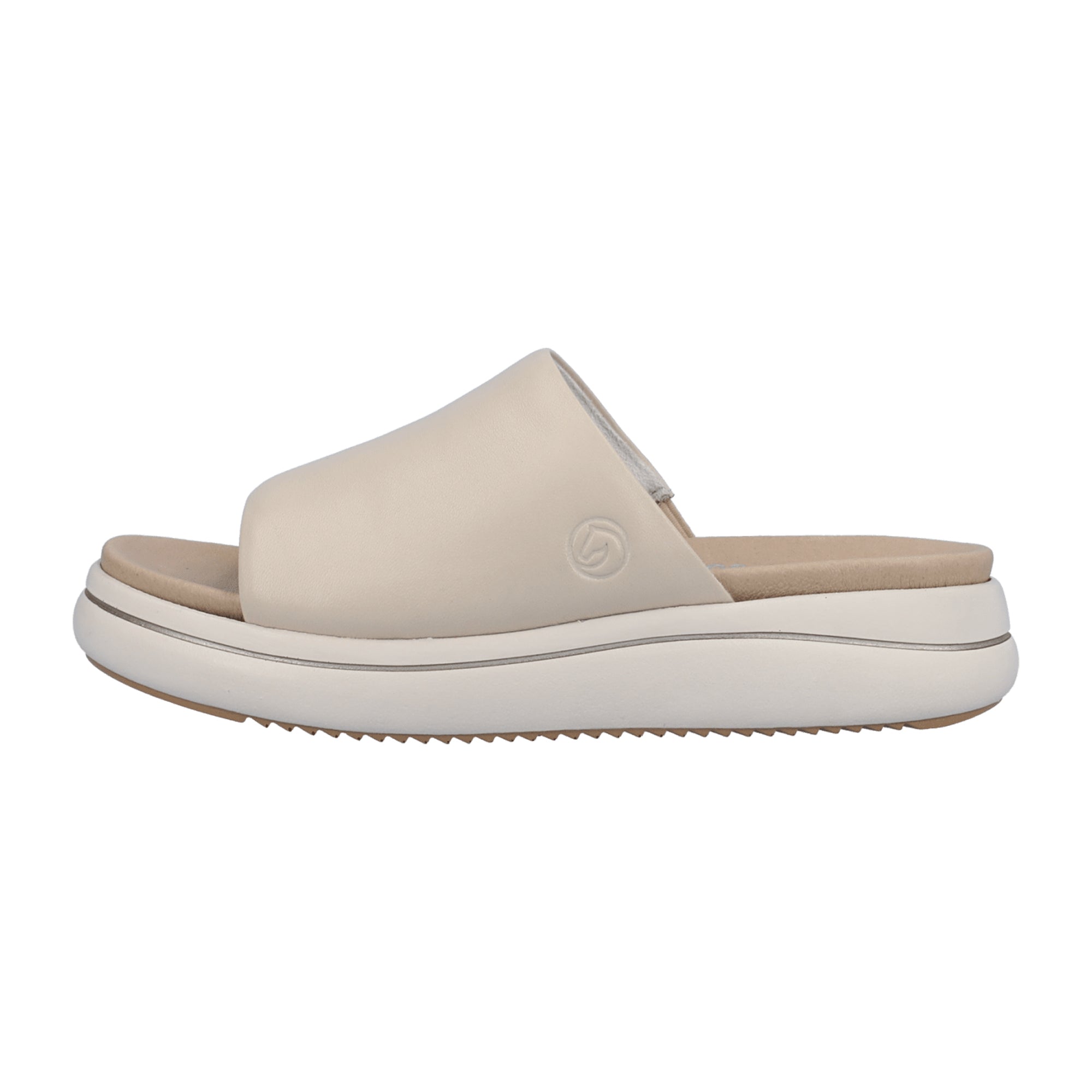 Remonte Women's White Leather Sandals for Spring and Summer