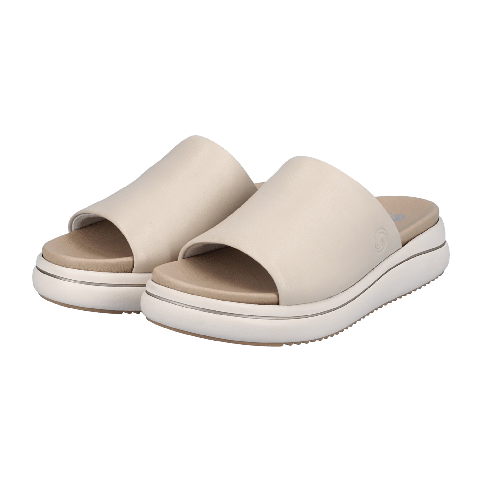 Remonte Women's White Leather Sandals for Spring and Summer