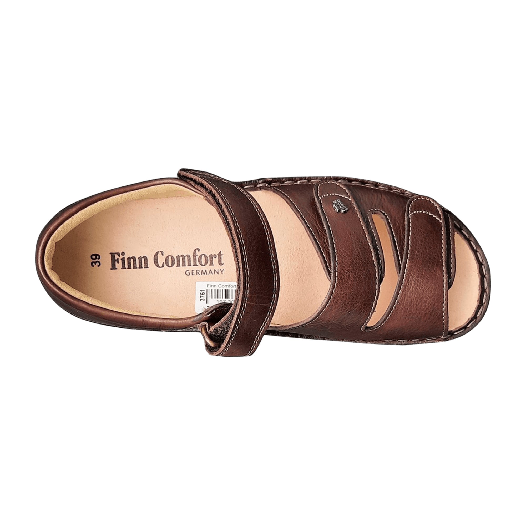 Finn Comfort Baltrum Men's Sandals - Comfort Leather Sandals in Chocolate Brown with Adjustable Straps