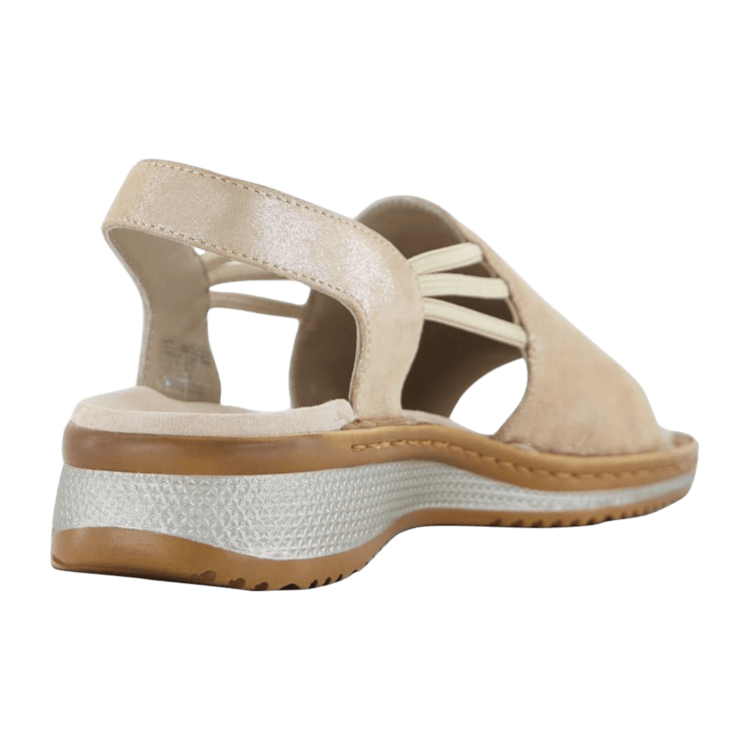 ARA HAWAII Women's Suede Sandals Beige with Hook-and-Loop Closure and Ankle Strap