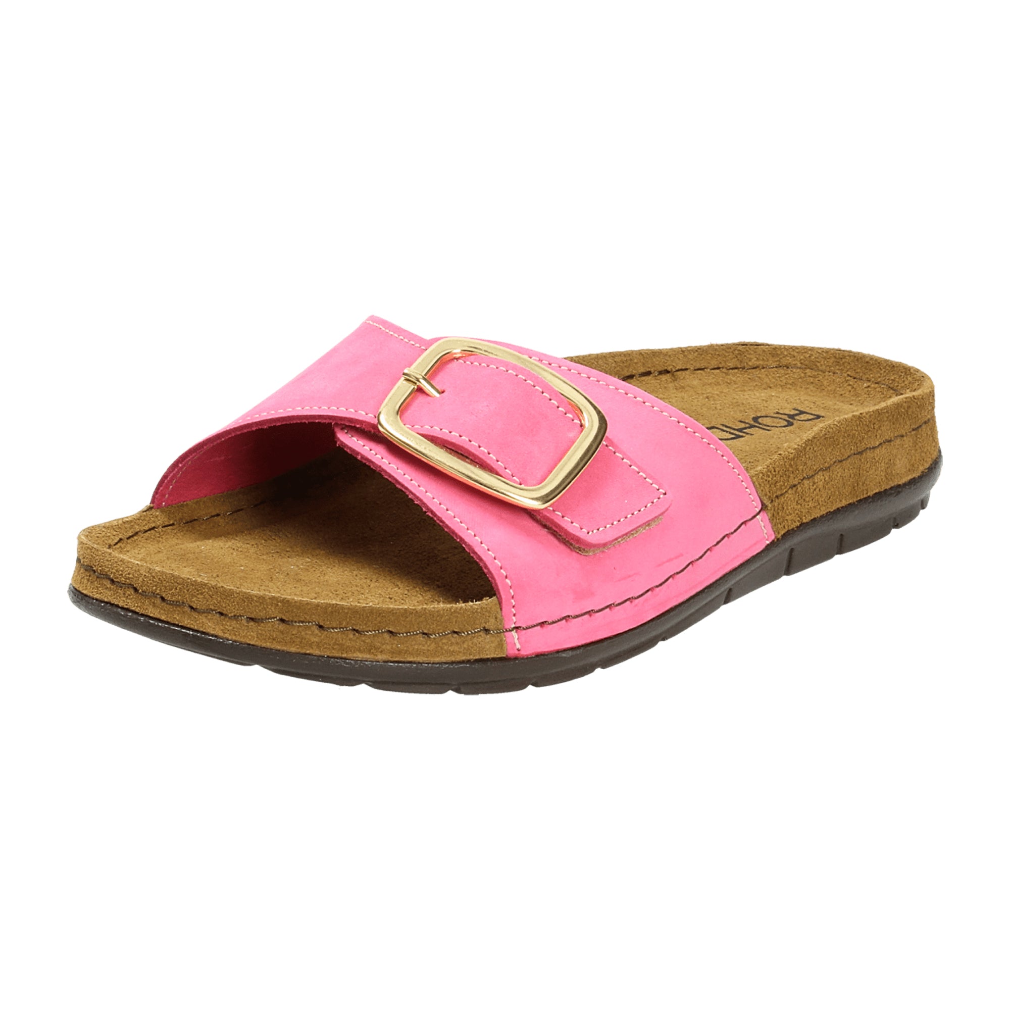 Rohde Rodigo D Women's Pink Suede Sandals with Velcro Spring Summer