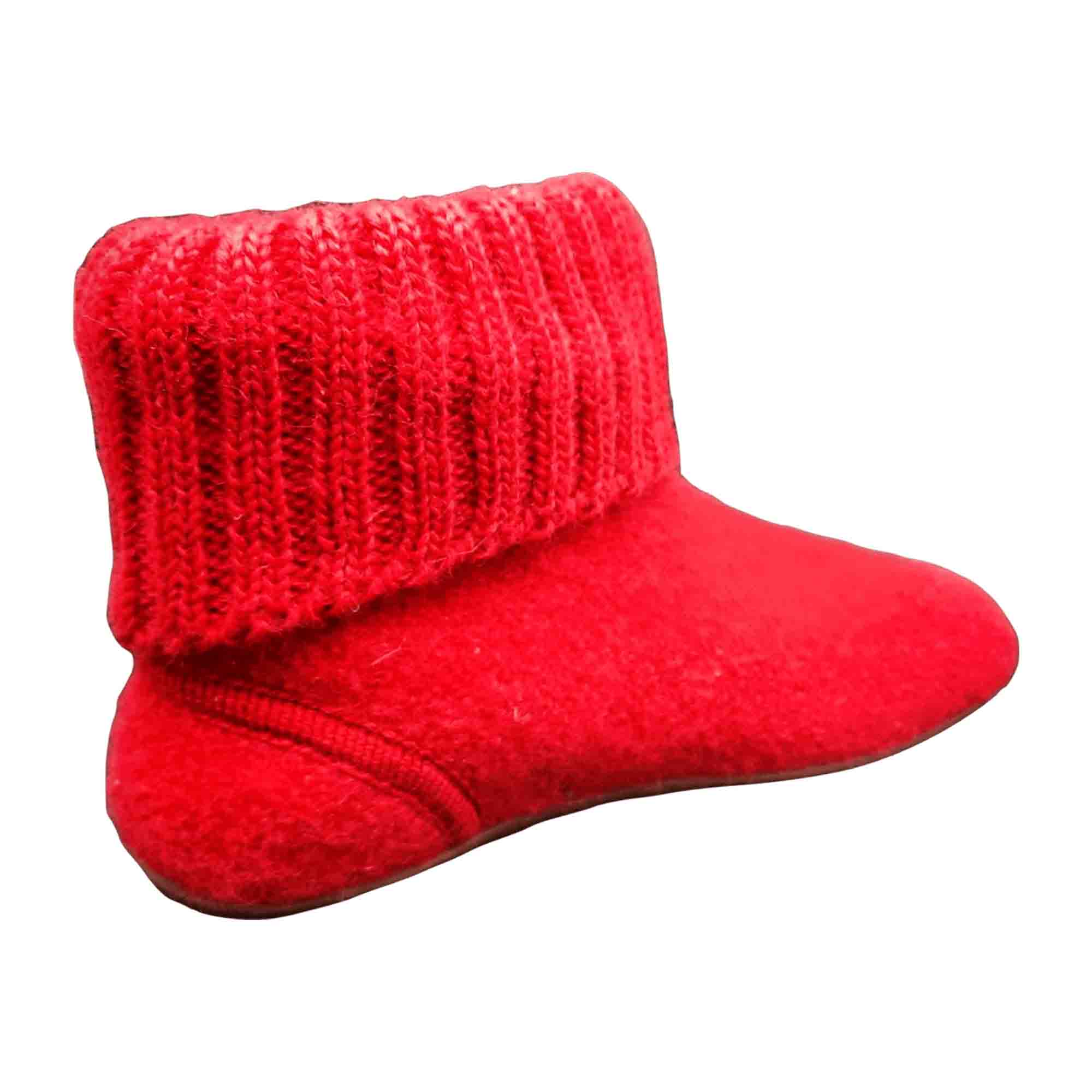 Haflinger Karlo Women's Red Wool Slippers | Comfortable & Stylish