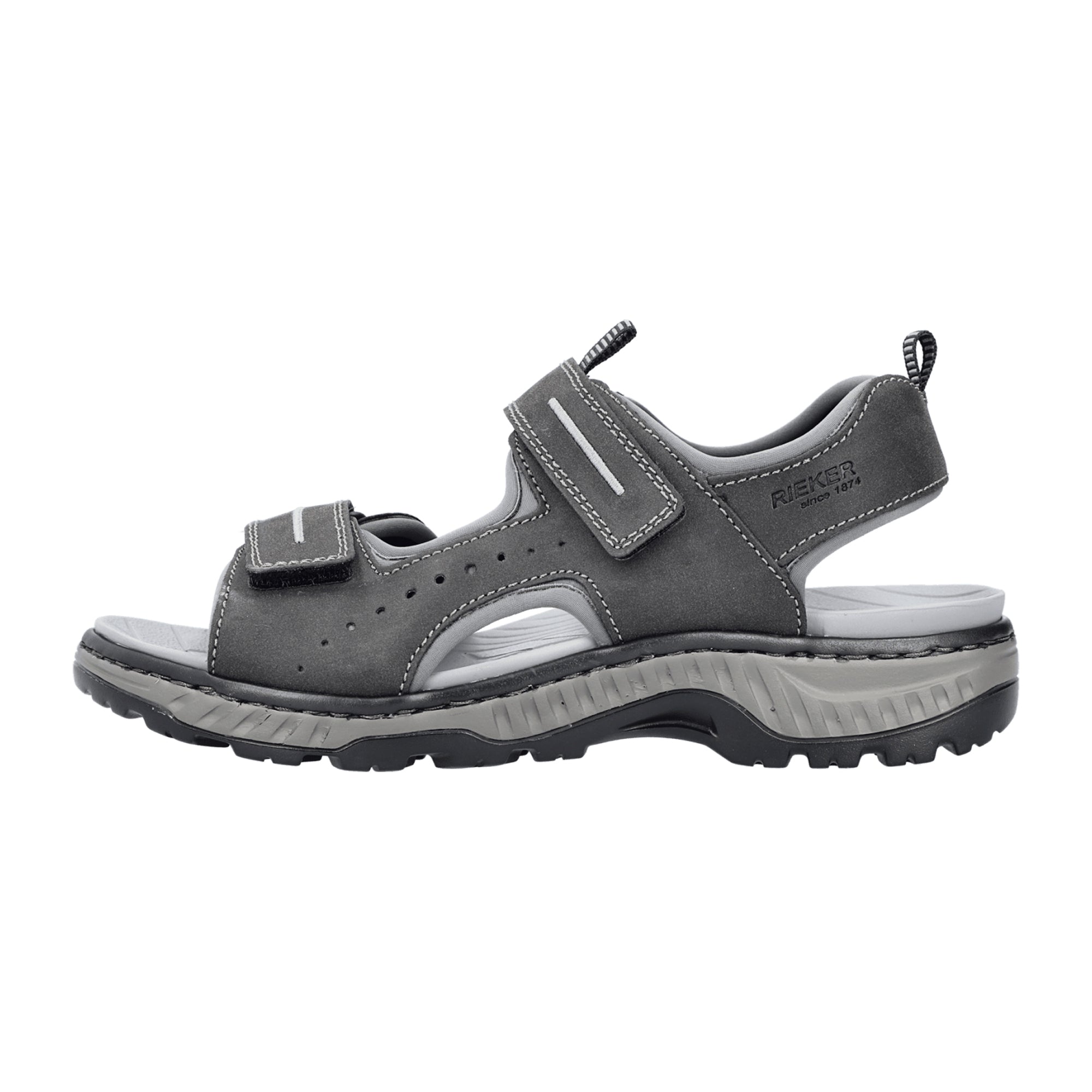 Rieker Burlington Men's Gray Shoes Spring Summer Wide Fit Comfortable