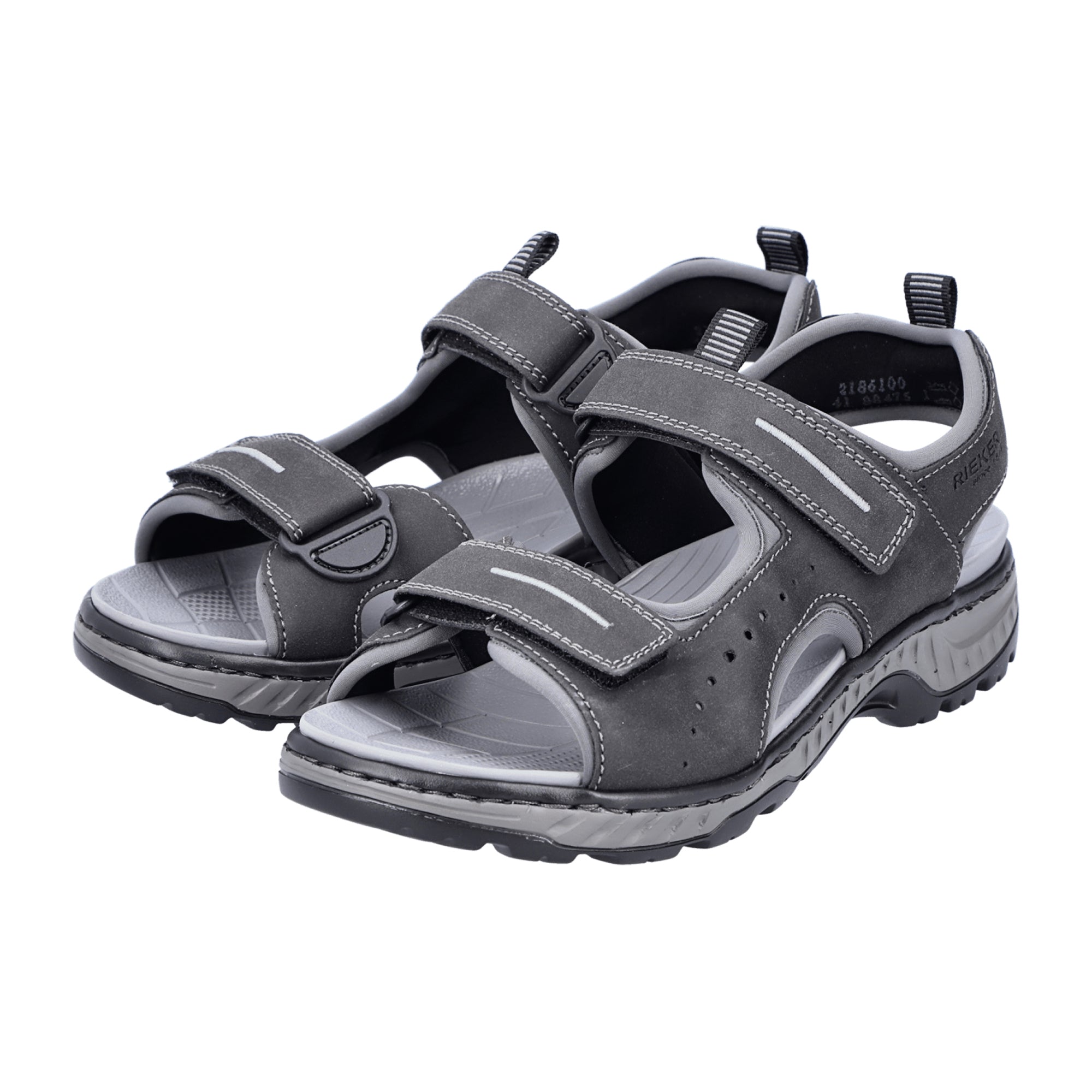 Rieker Burlington Men's Gray Shoes Spring Summer Wide Fit Comfortable