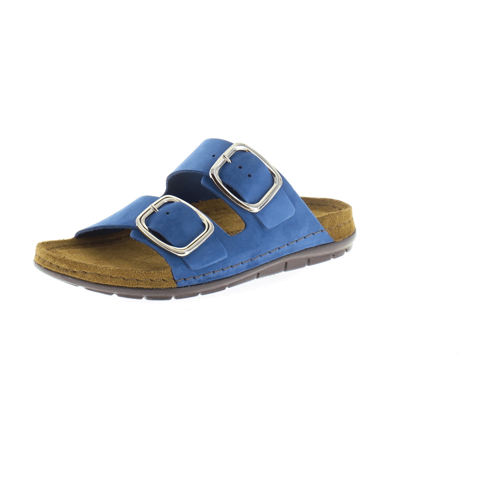 Rohde Rodigo-D Women's Blue Nubuck Leather Sandals with Adjustable Straps