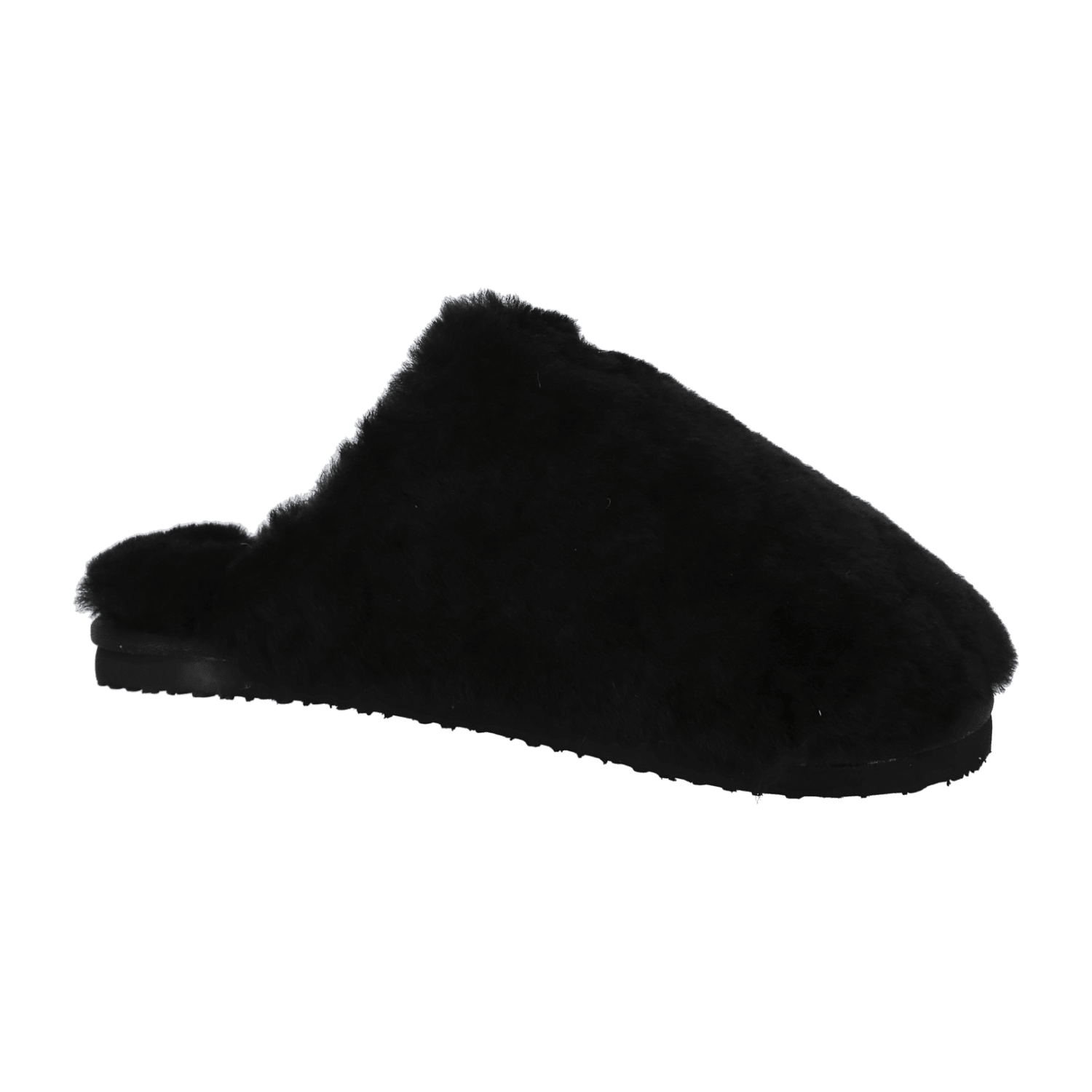 ARA Cosy Women's Slipper Lambswool Fur Black Round Toe EVA Sole