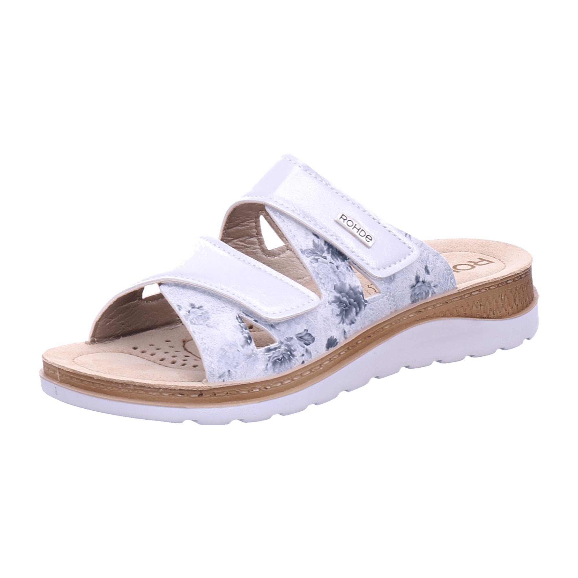 Rohde Comfortable Women's White Slip-On Sandals for Spring and Summer