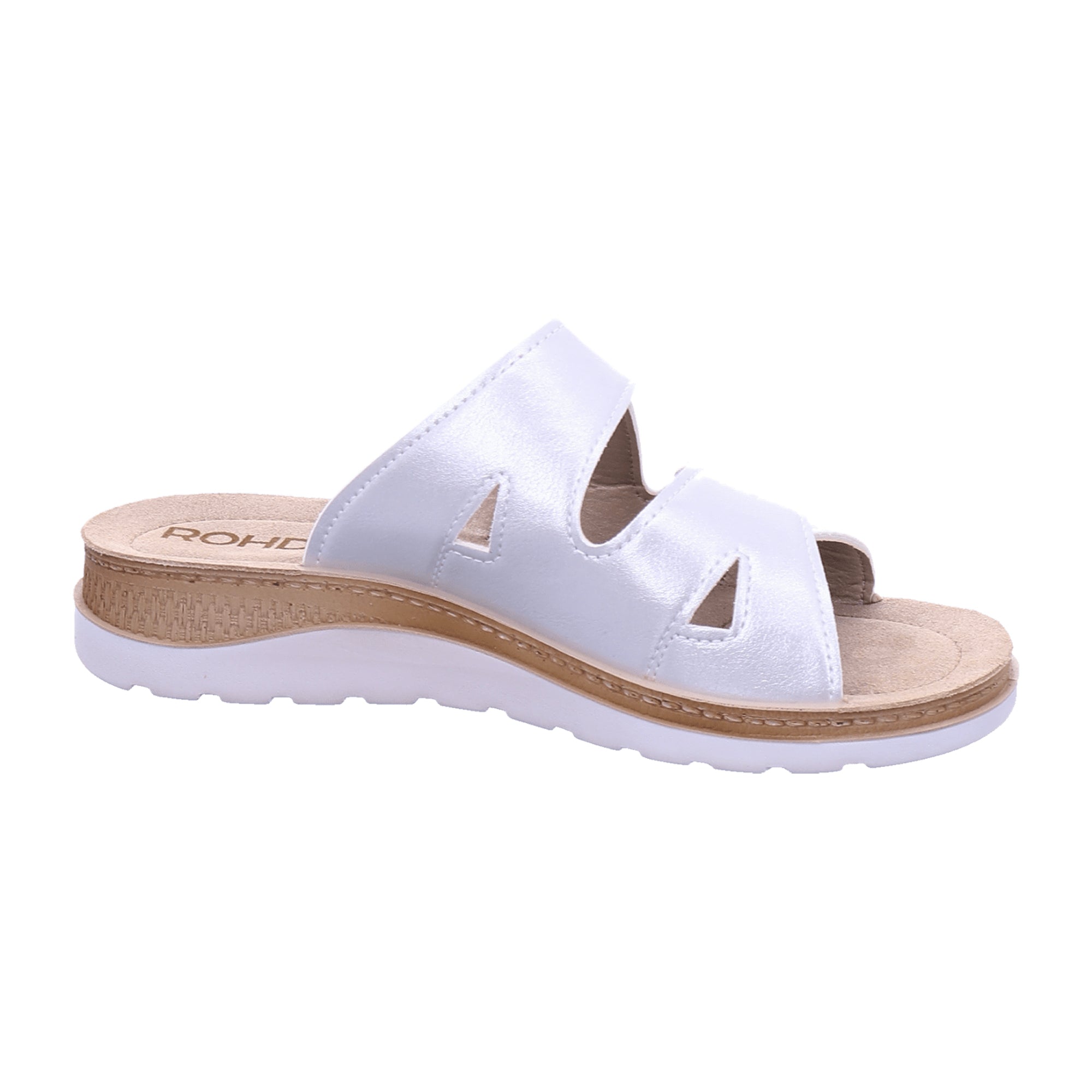 Rohde Comfortable Women's White Slip-On Sandals for Spring and Summer