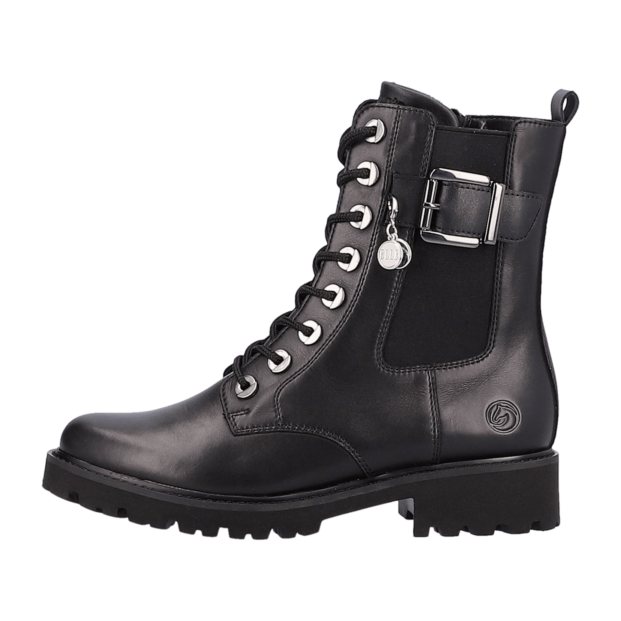 Remonte D8668-00 Black Leather Ladies Ankle Boots with Removable Insole