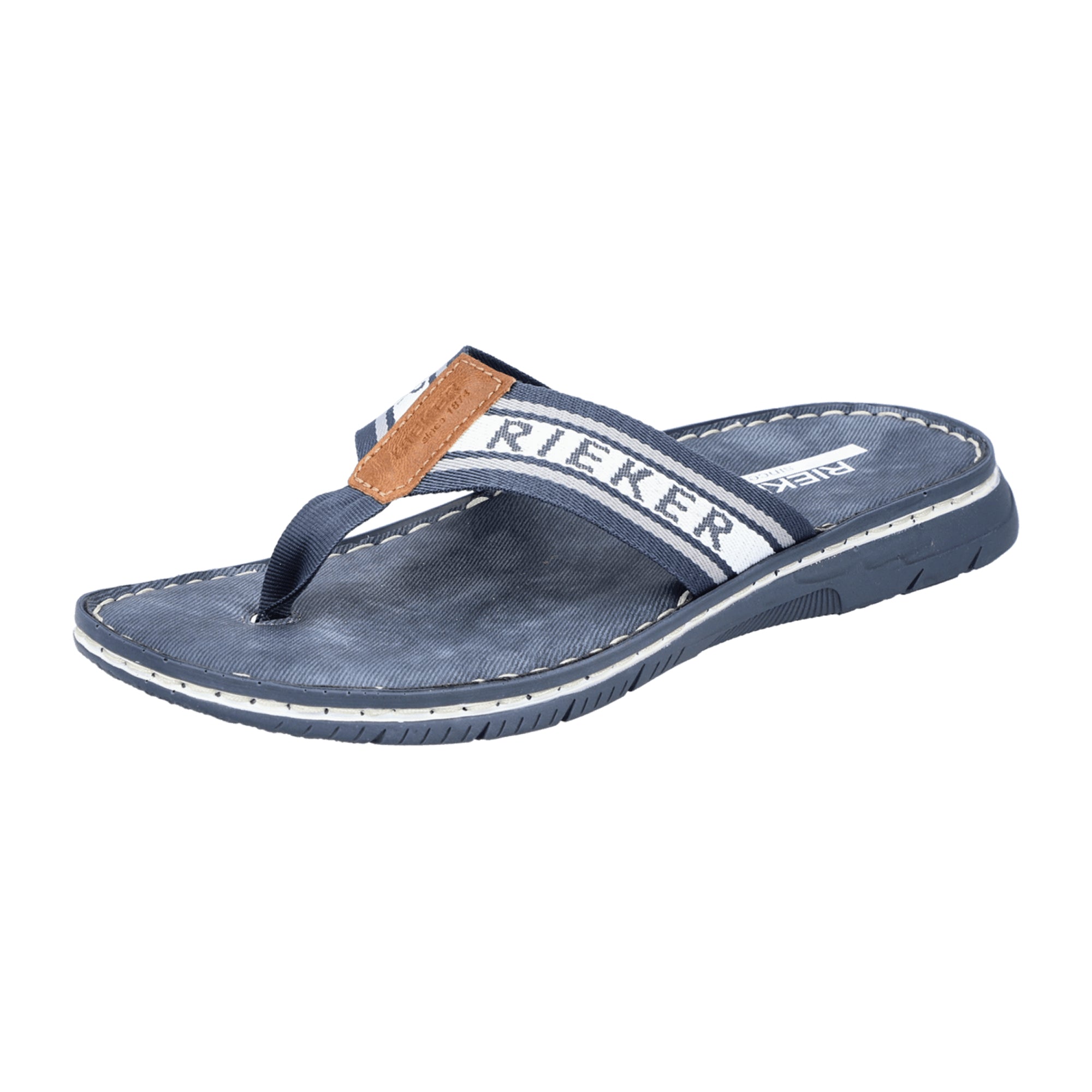 Rieker Men's Blue Sandals Slip-On Comfortable Summer Footwear