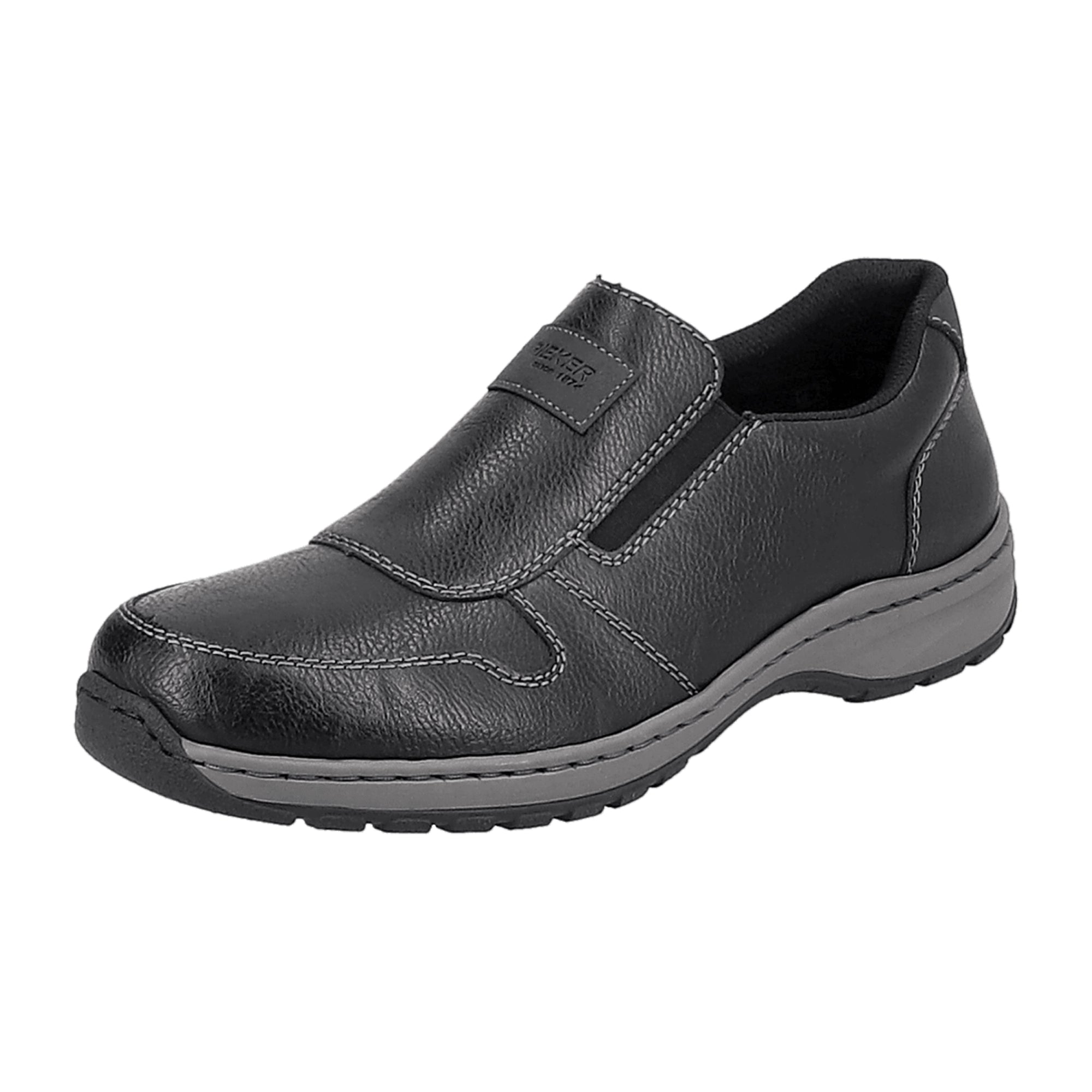 Rieker Aldama Burlington Black Men's Slip-On Casual Shoes with Removable Insole