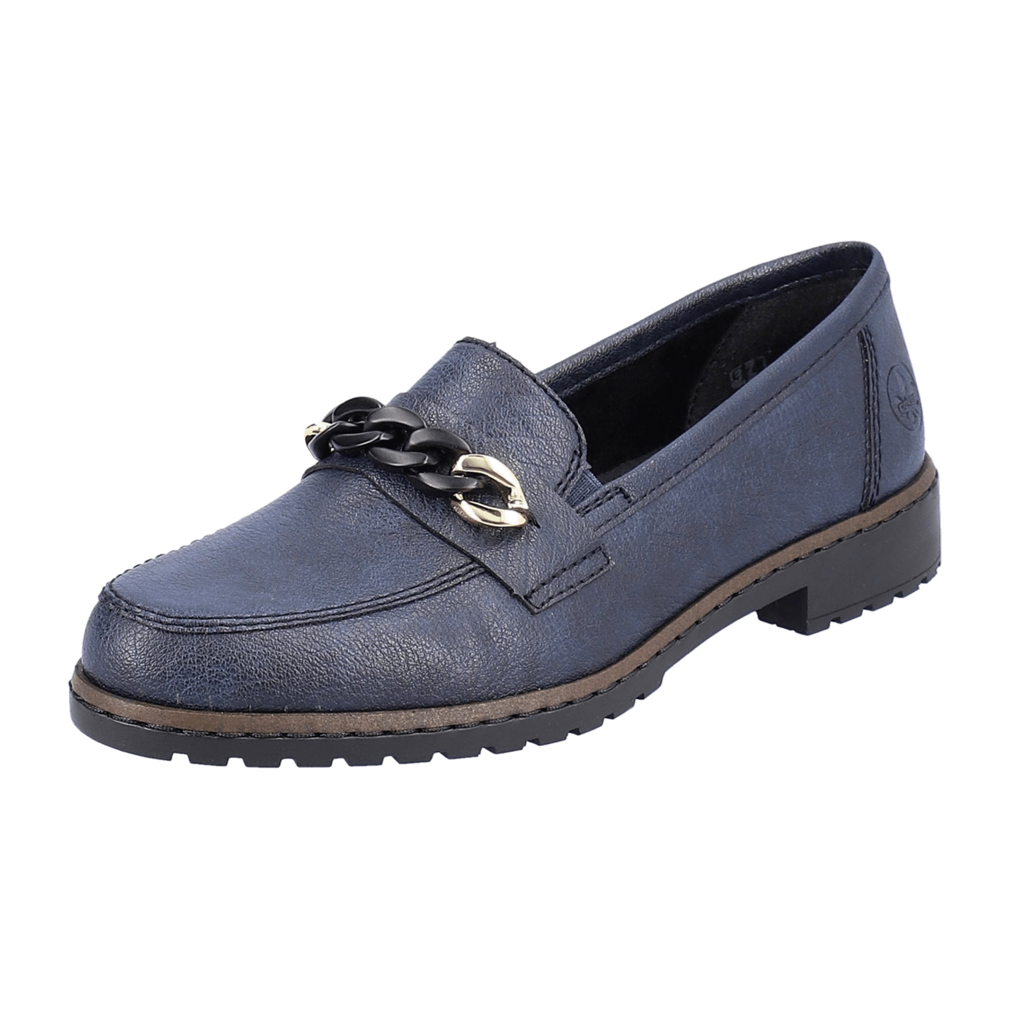 Rieker Blue Women's Slip-On Shoes, Faux Leather, Narrow to Normal Fit