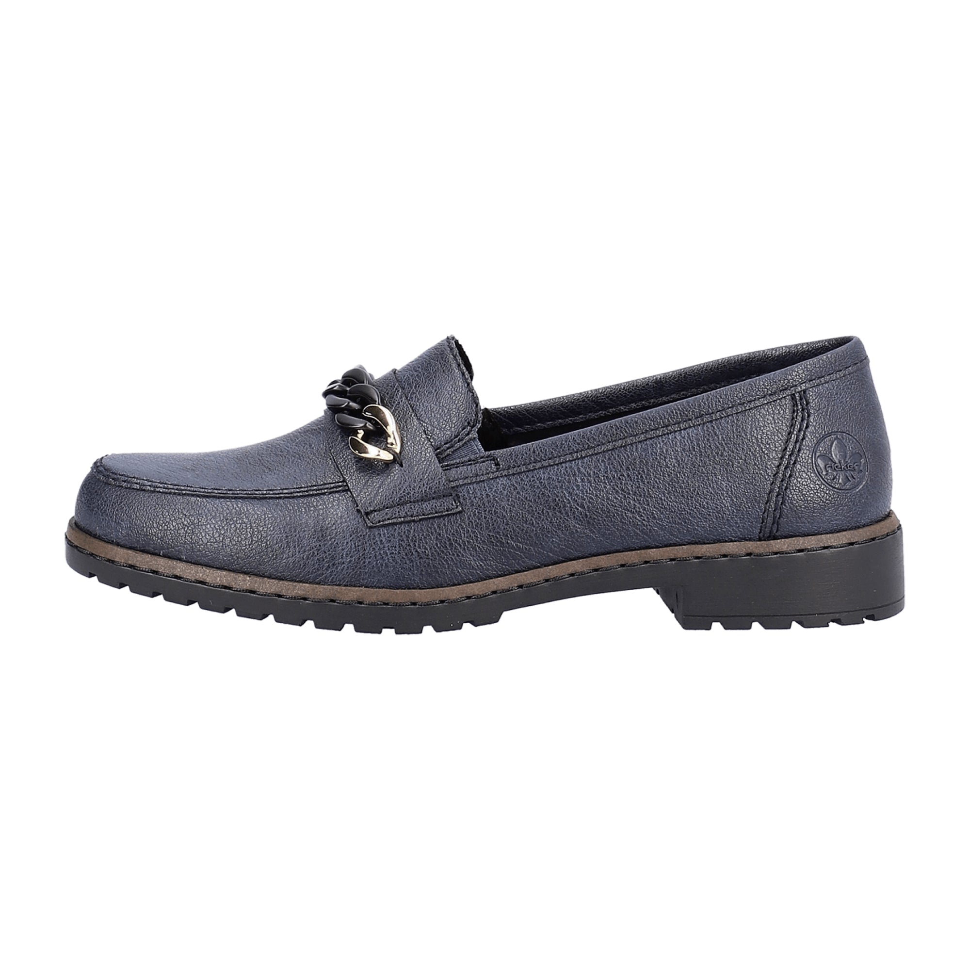 Rieker Blue Women's Slip-On Shoes, Faux Leather, Narrow to Normal Fit