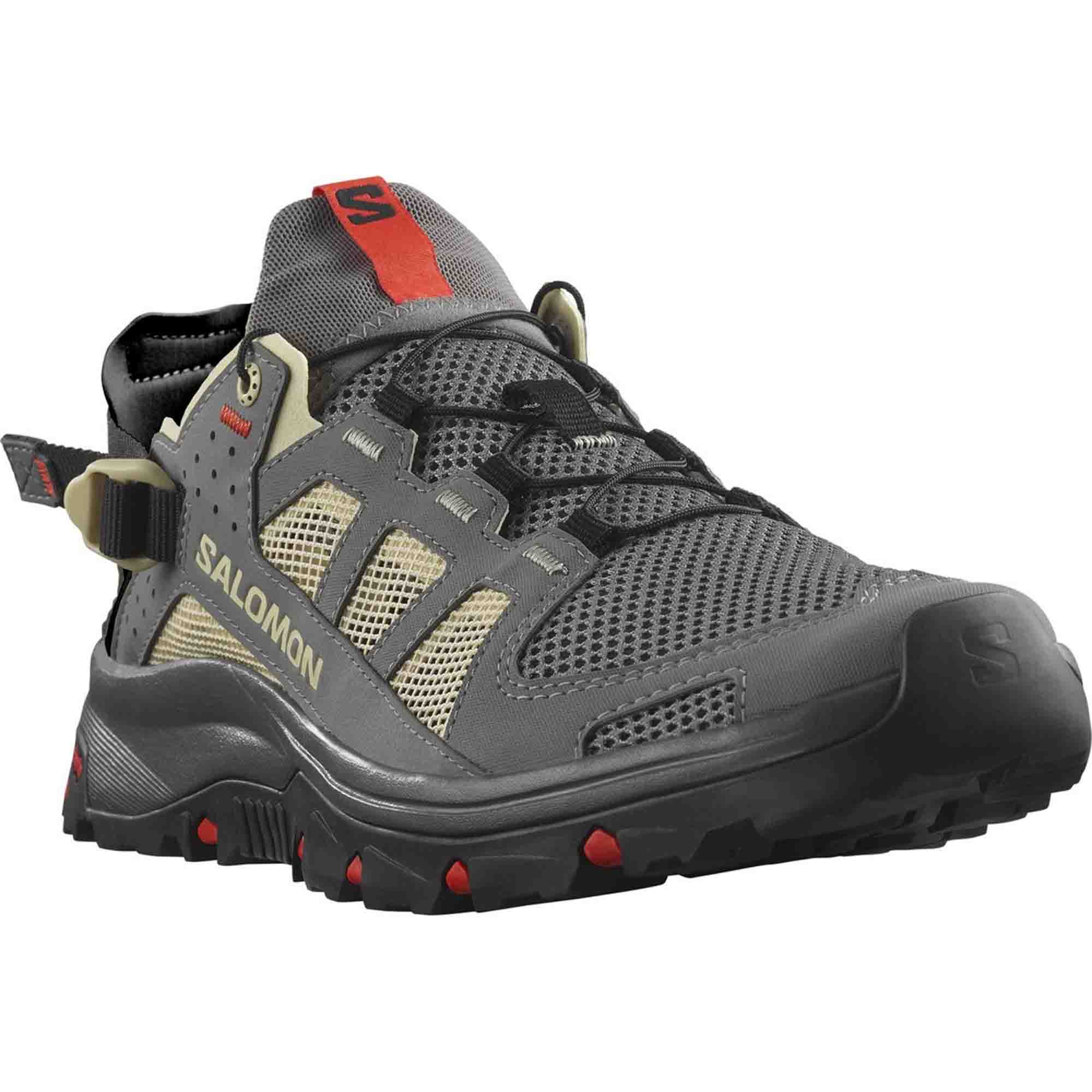 Salomon Techamphib pewter for men, gray, shoes