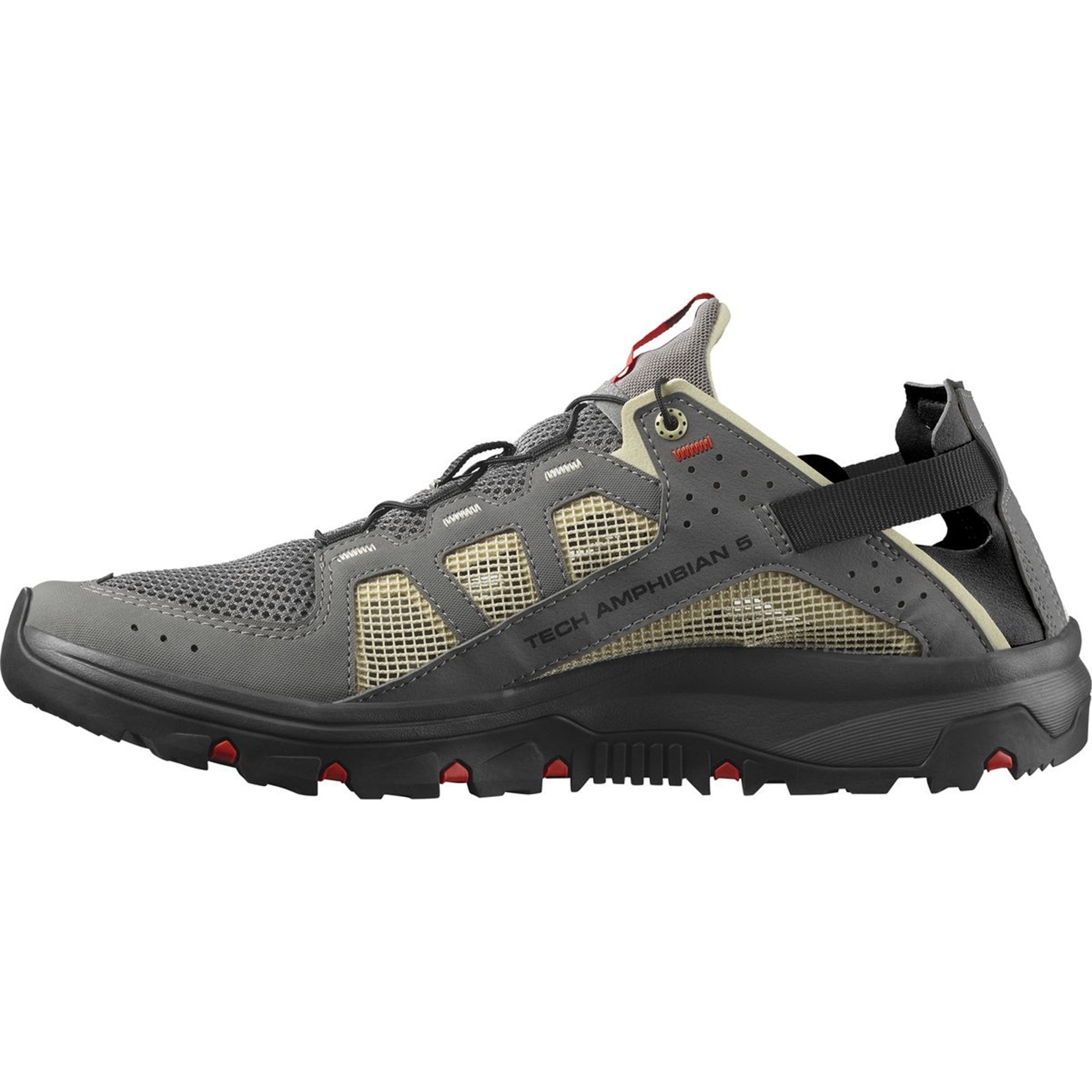 Salomon Techamphib pewter for men, gray, shoes