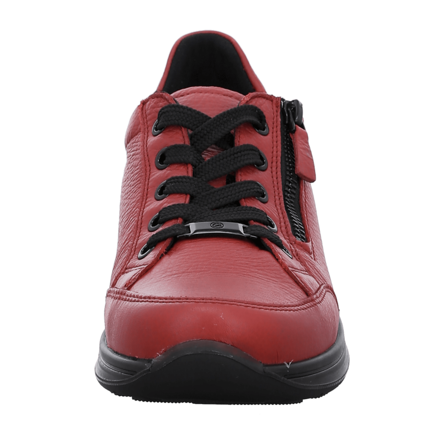 ARA Osaka Women's Smooth Leather Lace-Up Sneakers in Red