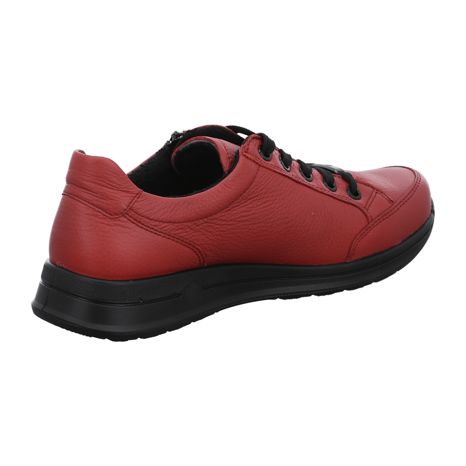 ARA Osaka Women's Smooth Leather Lace-Up Sneakers in Red