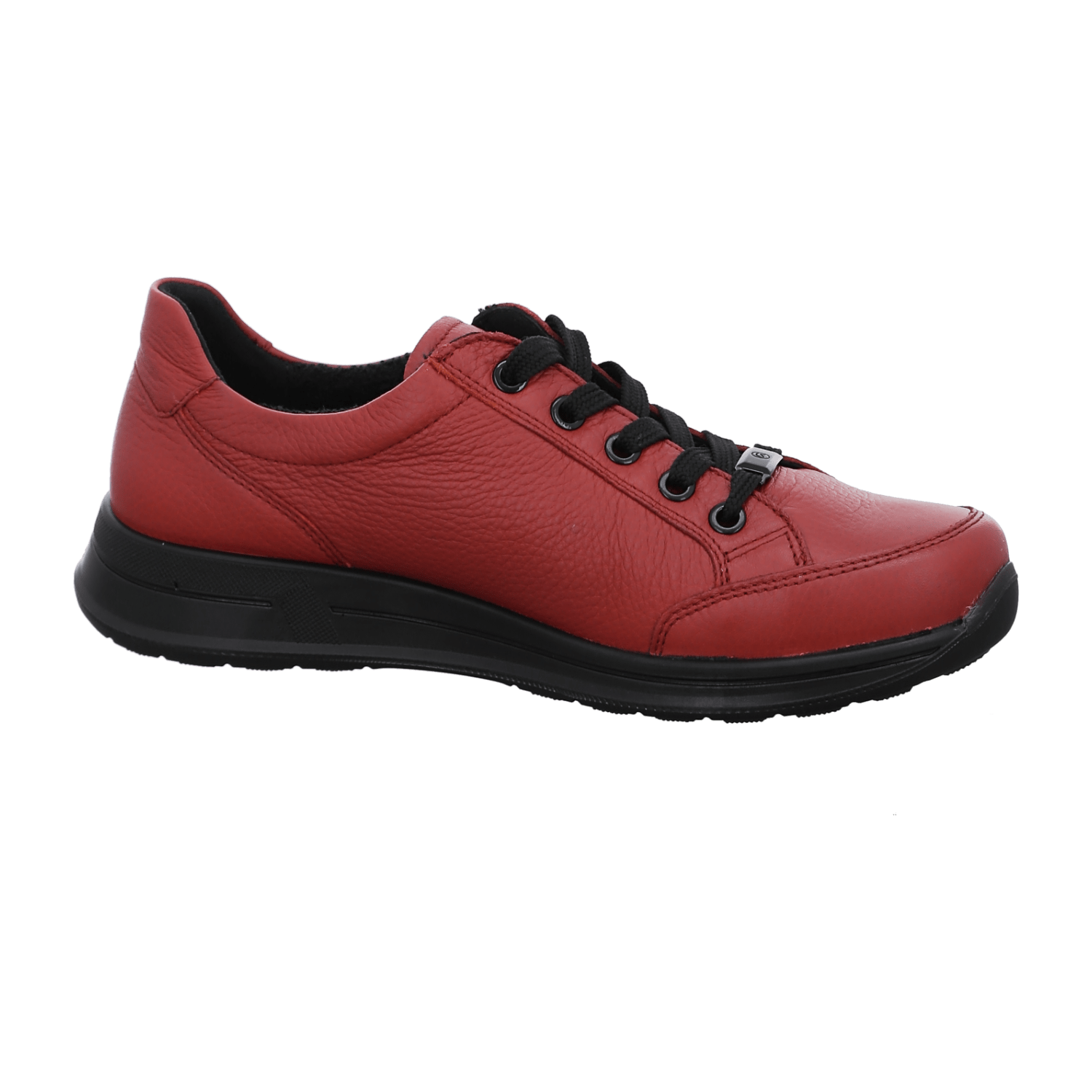 ARA Osaka Women's Smooth Leather Lace-Up Sneakers in Red