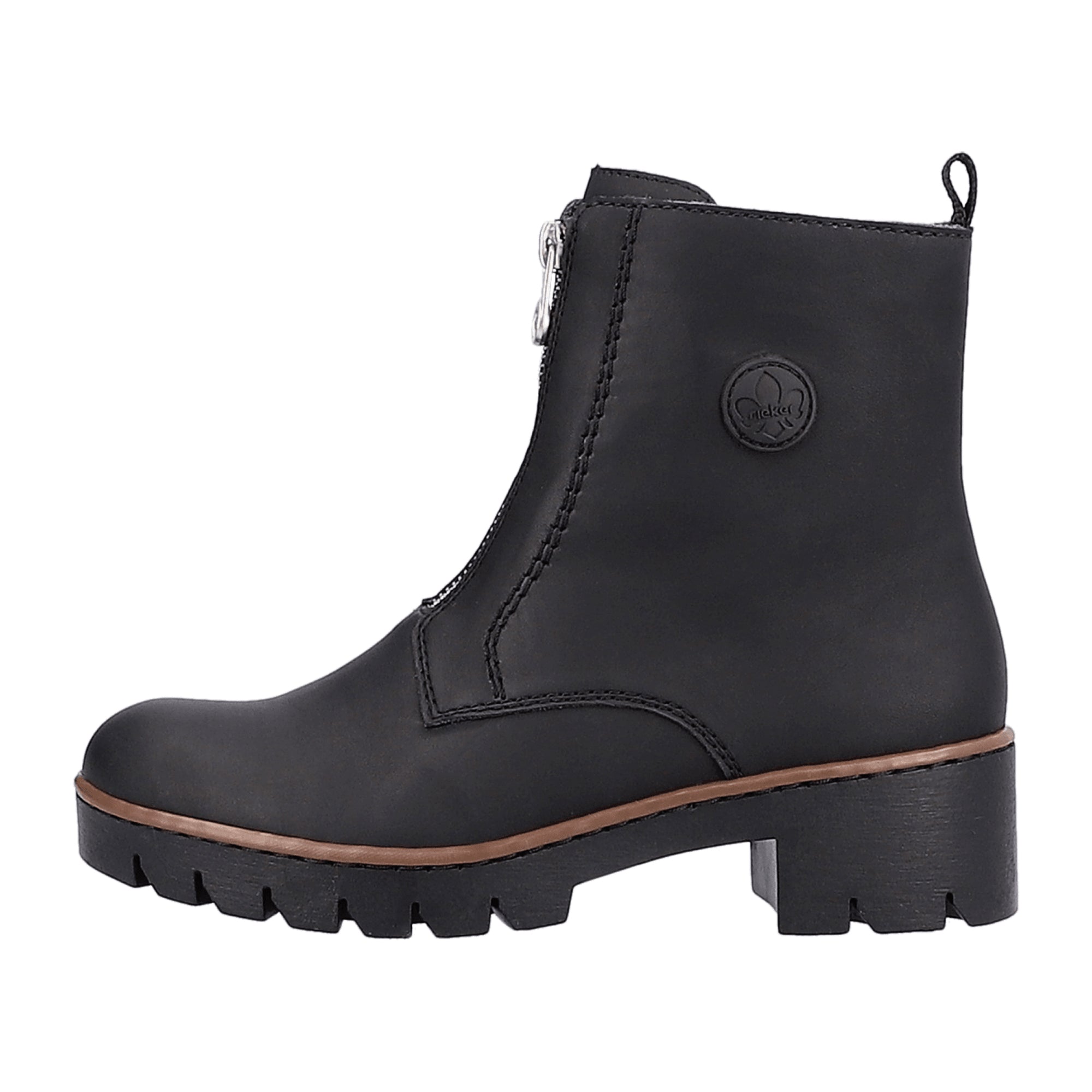 Rieker X5754-00 Women's Black Shoes Faux Leather Fall Winter Comfort