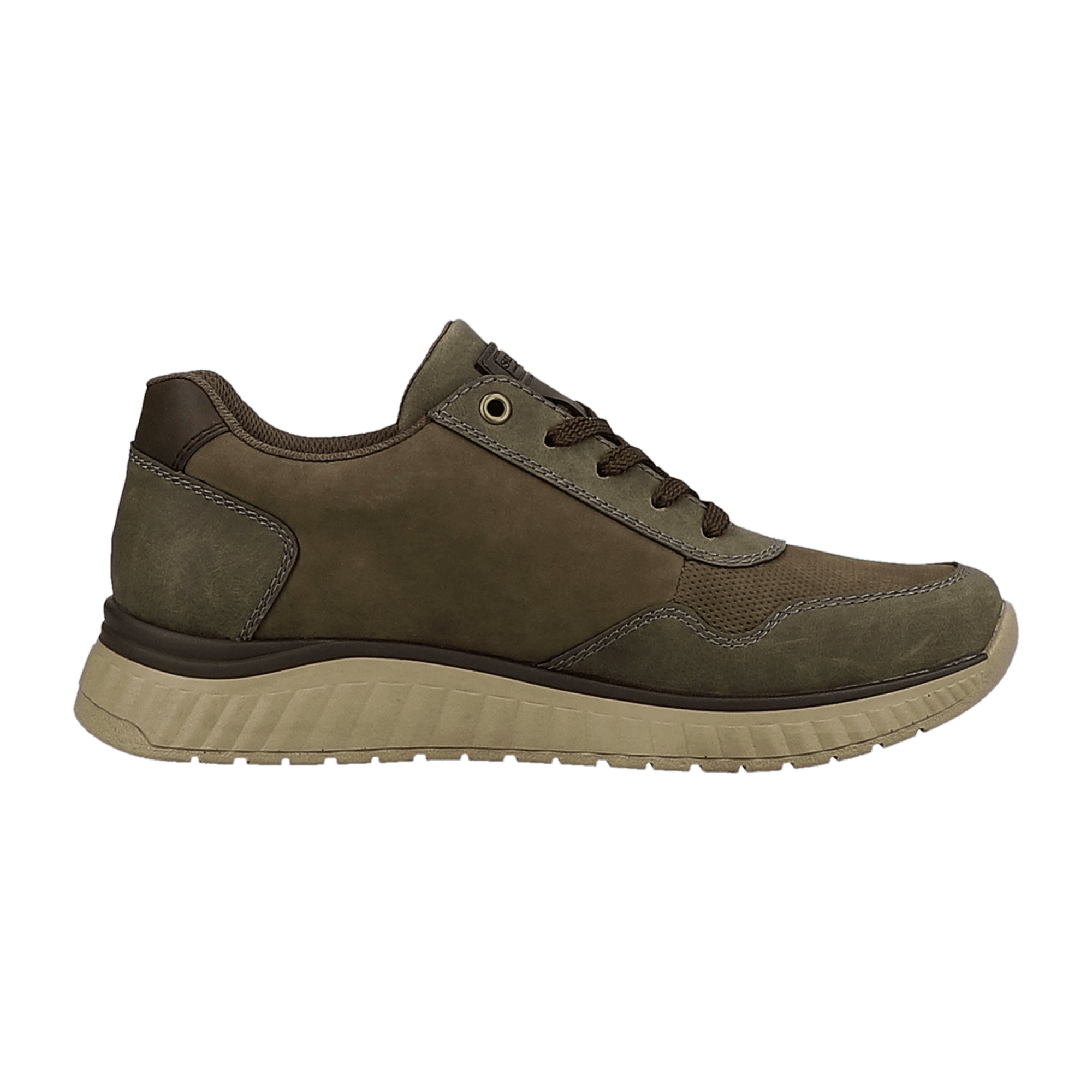 Rieker Bastia Sarajevo Brown Men's Shoes with Zip and Lace-Up Closure